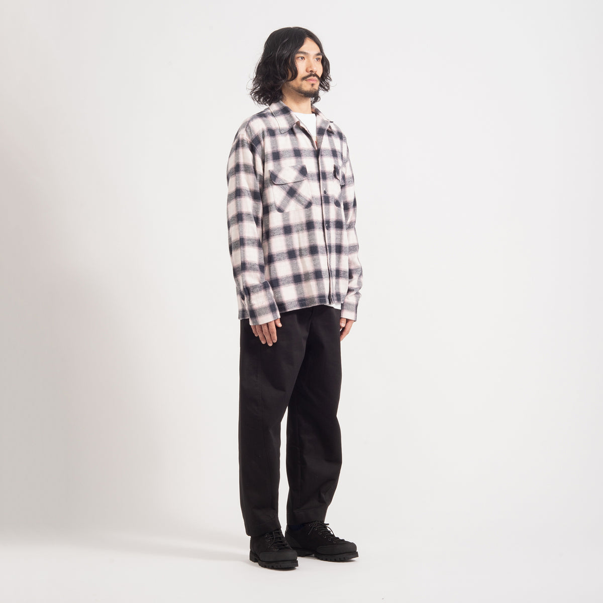 UNUSED] OMBRE CHECKED SHIRT US2338 _ PK X CHARCOAL – MAILLOT
