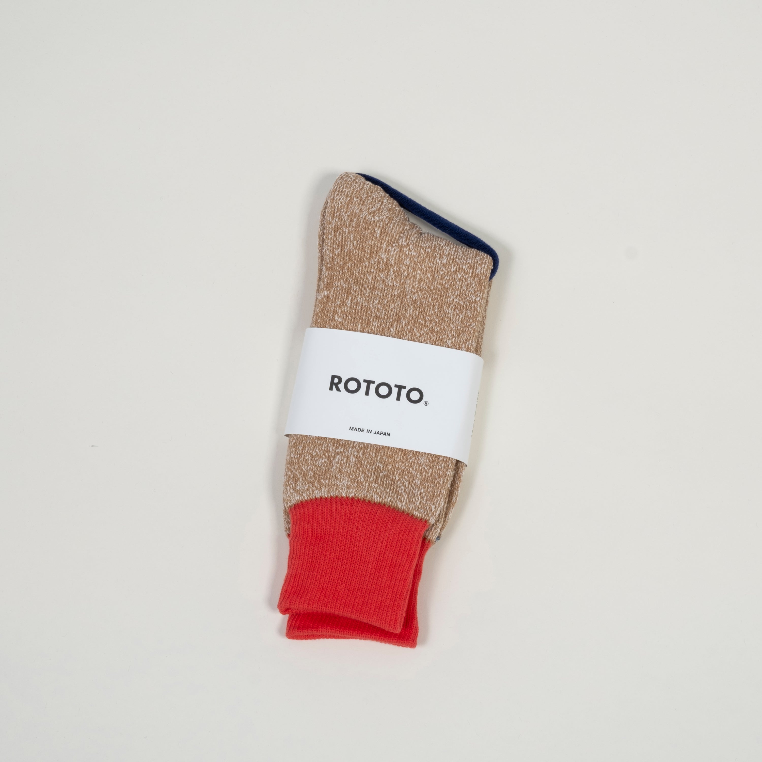 [ROTOTO] R1515 DOUBLE FACE CREW _ BITTERSWEET/BEIGE