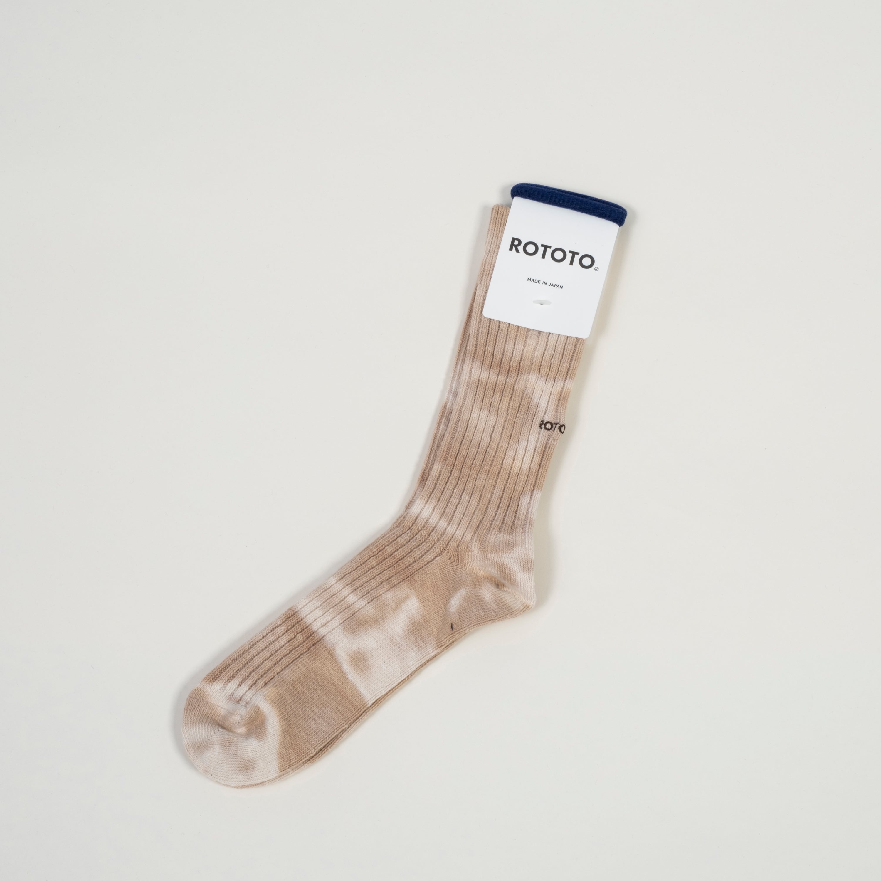 [ROTOTO] R1603 TIE DYE RIBBED _ CLAY BEIGE