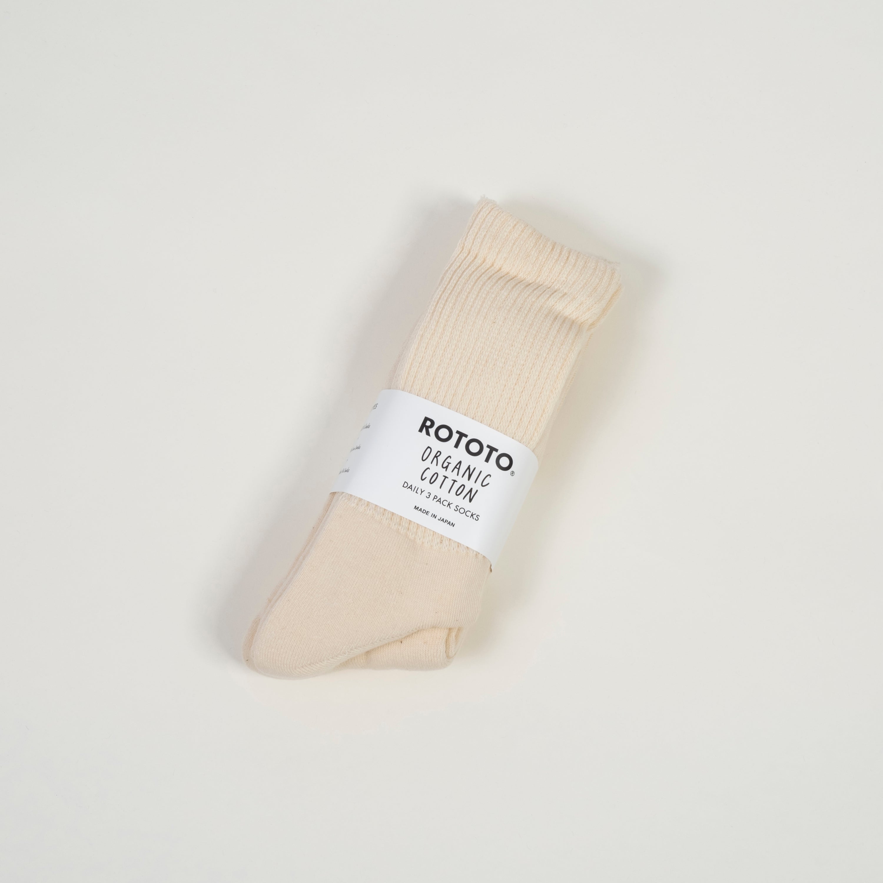 [ROTOTO] R1123 ORGANIC DAILY 3 _ ECRU