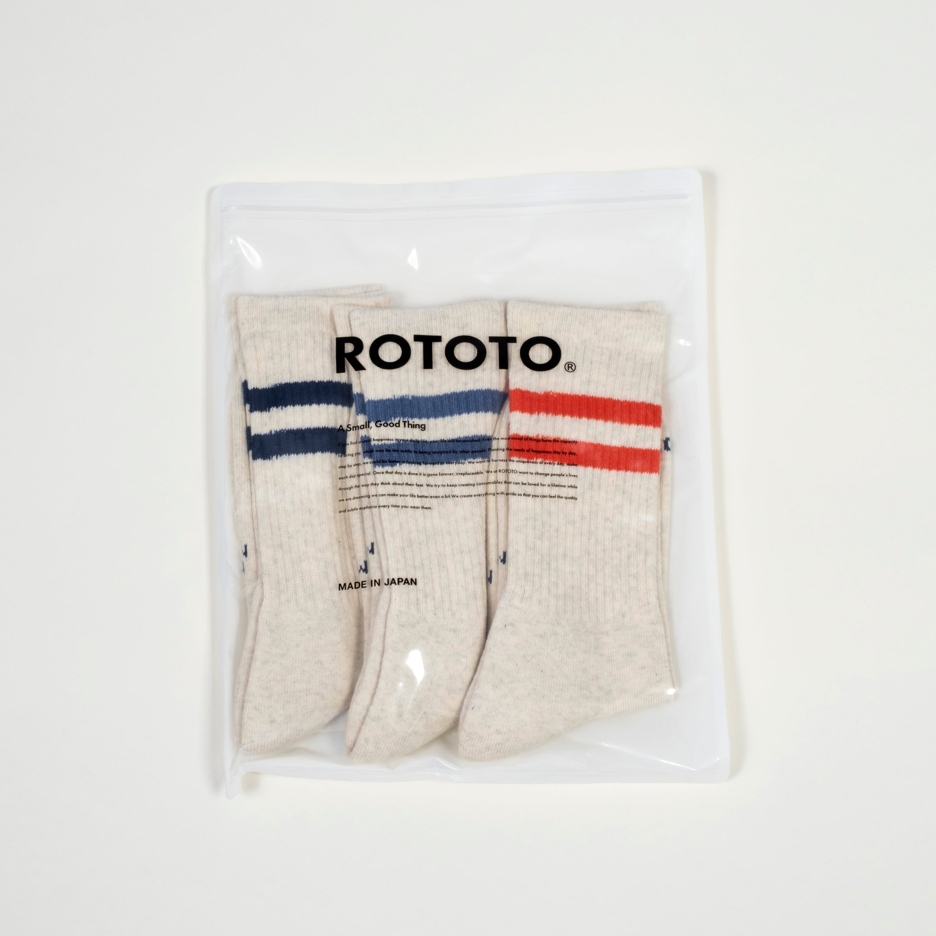 [ROTOTO] R1575 CLASSIC ATHLETIC _ NVY/L.BL/RED