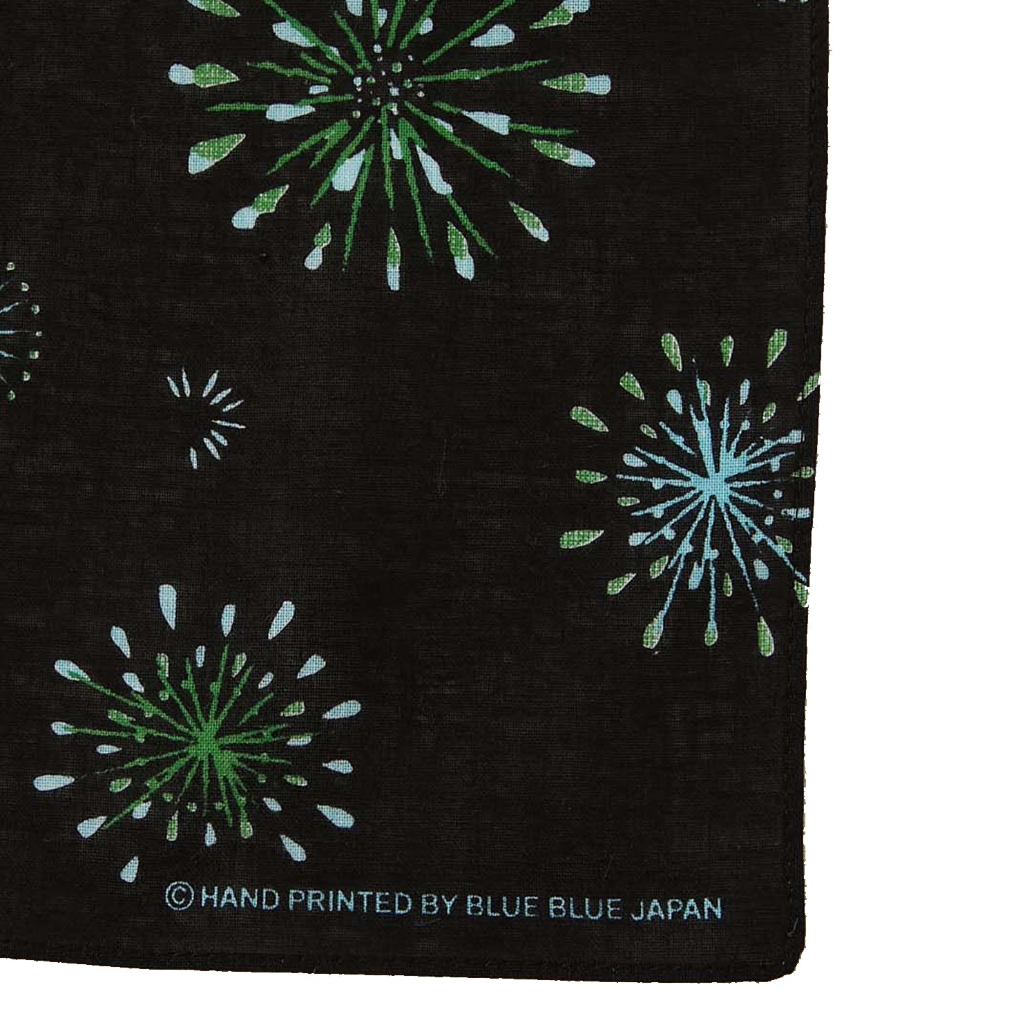 [BLUE BLUE JAPAN] UNISEX WOVEN FIREWORK BANDANA _ BLACK