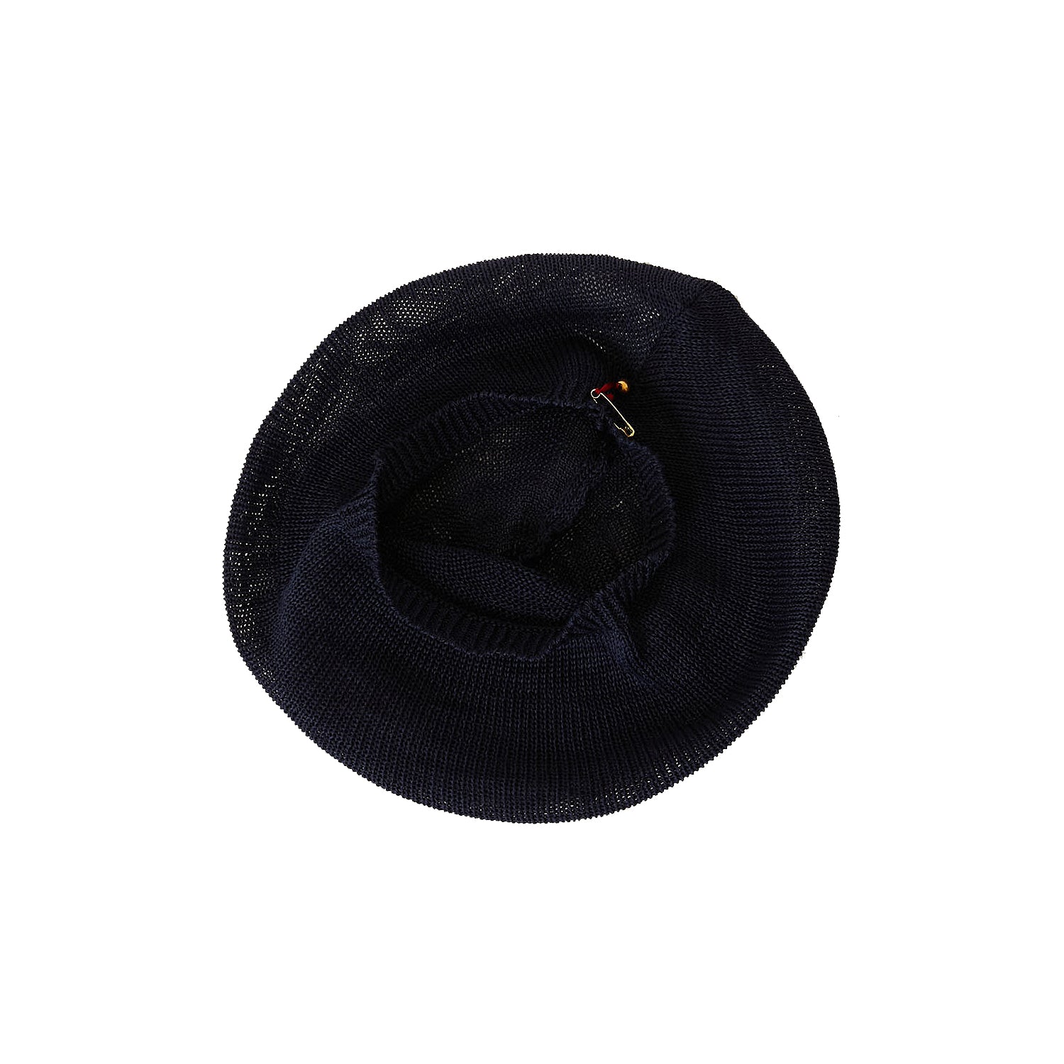 [BLUE BLUE JAPAN] J6967 UNISEX KNITTED LINEN-LIKECOTTON BERET _ DARK NAVY