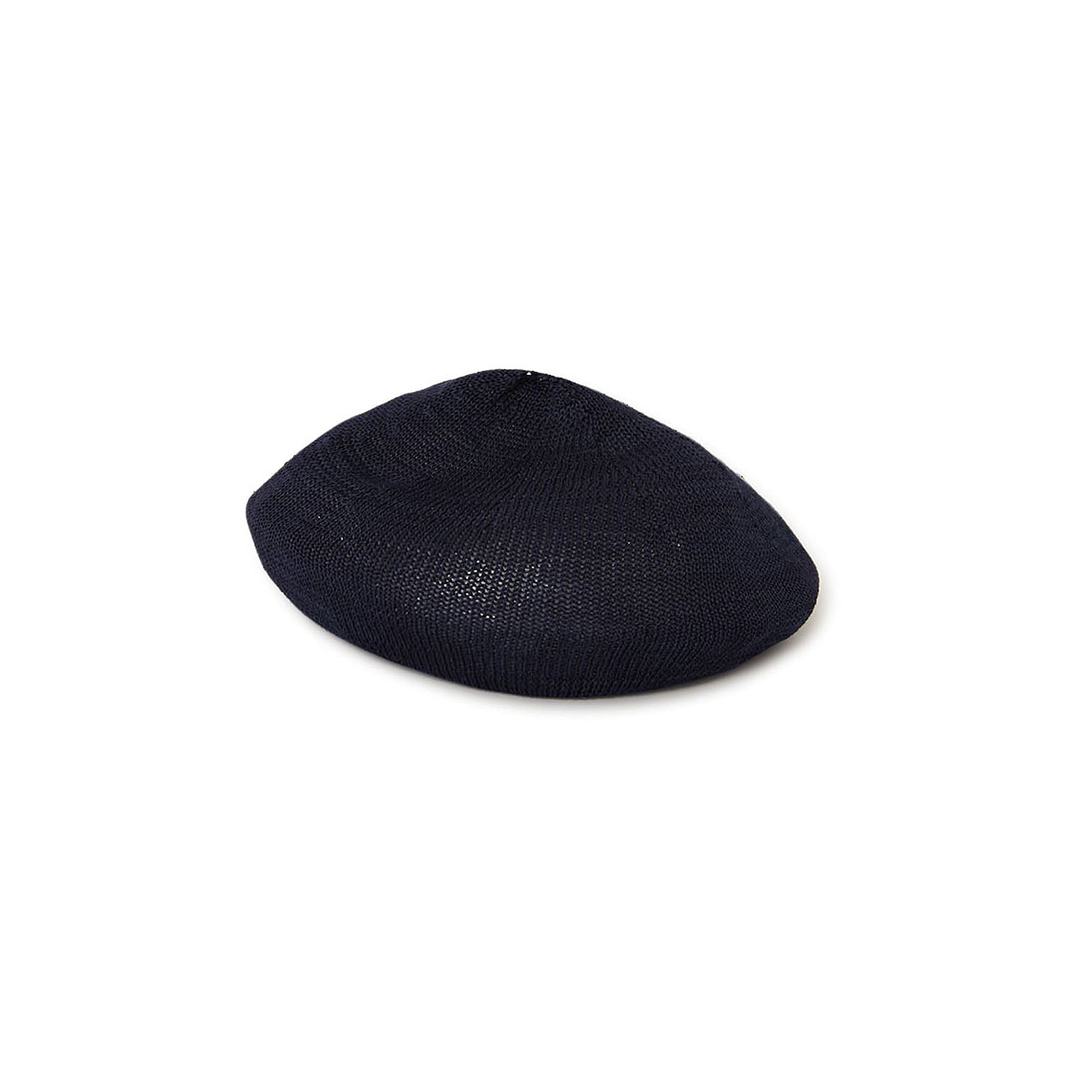 [BLUE BLUE JAPAN] J6967 UNISEX KNITTED LINEN-LIKECOTTON BERET _ DARK NAVY