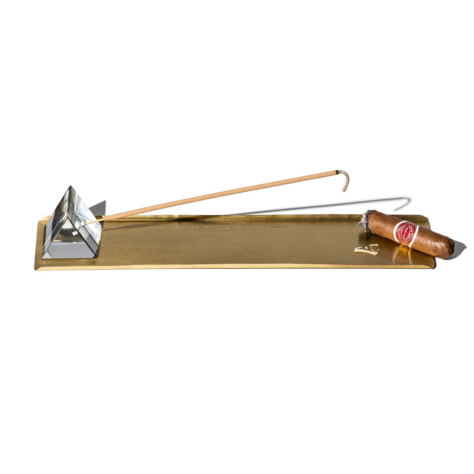 [PUEBCO] PRISM INCENSE HOLDER WITH BRASS TRAY