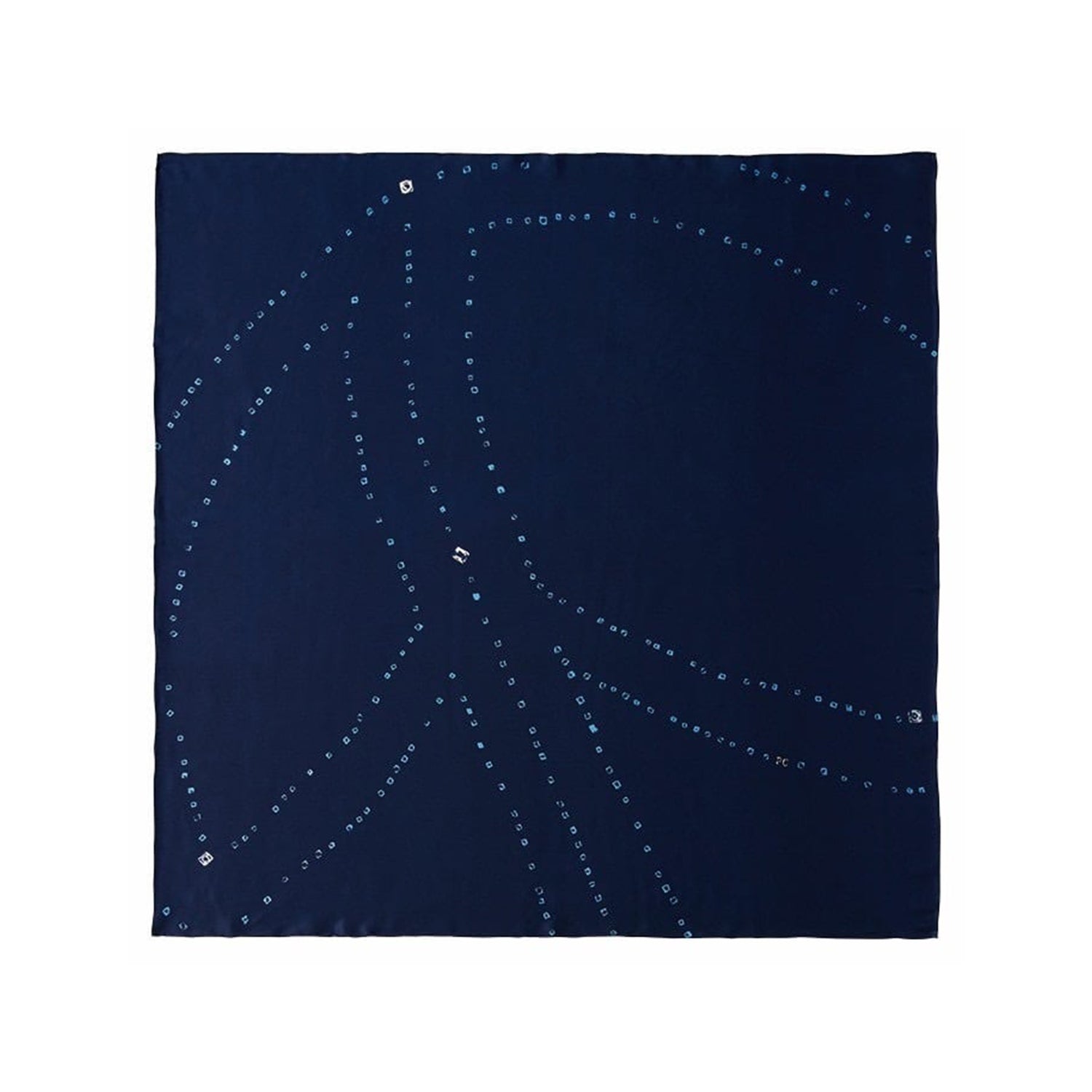 [PORTER CLASSIC] SILK SCARF PEACE MOTIF _ BLUE