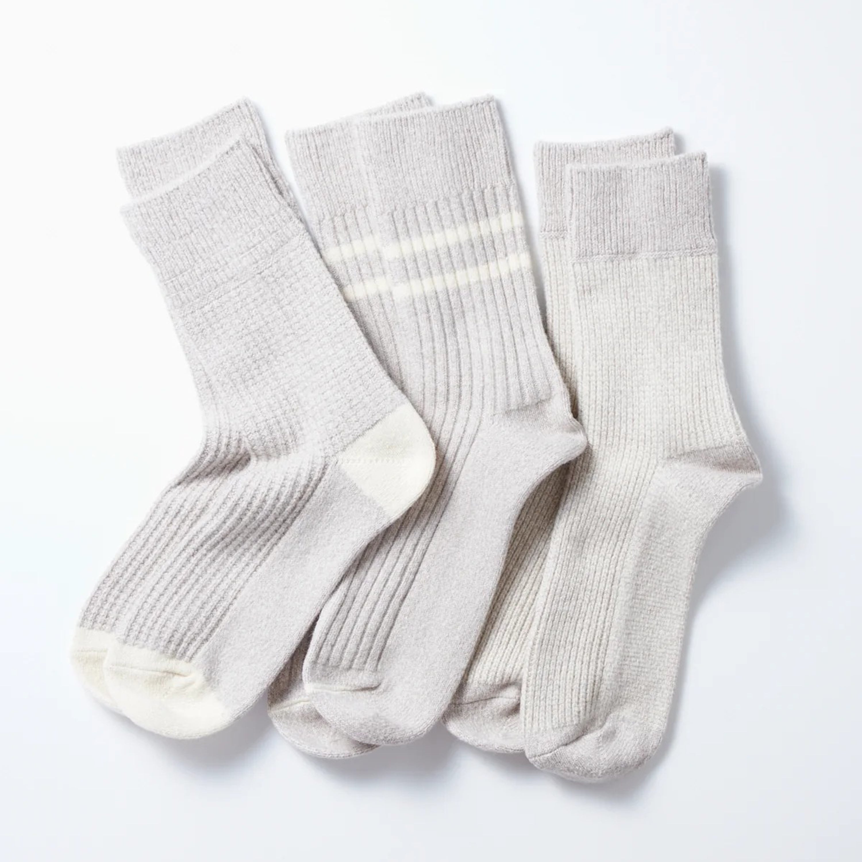 [ROTOTO] R1574 RECYCLED COTTON/W _ BLACK/GREY