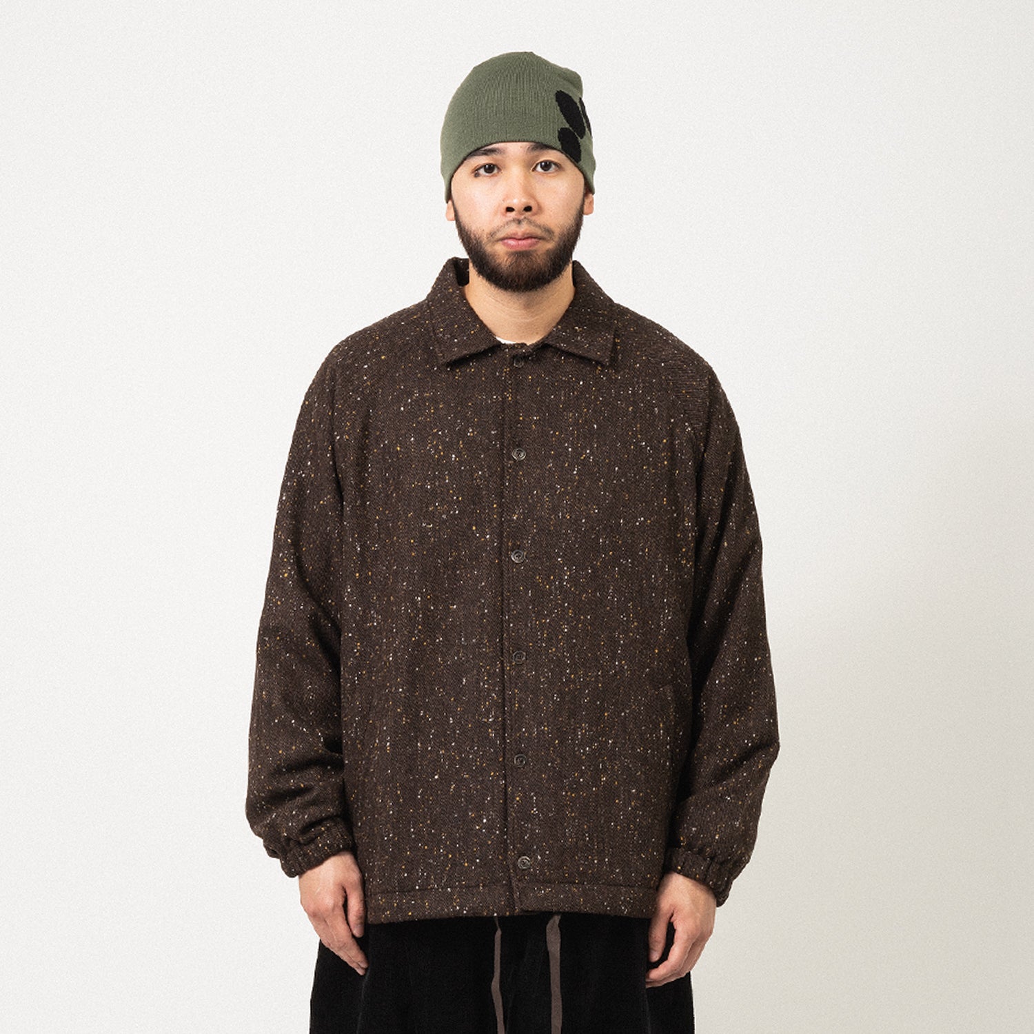 [MERELY MADE] COLOUR NAP TWEED COACH JACKET _ NAP BROWN