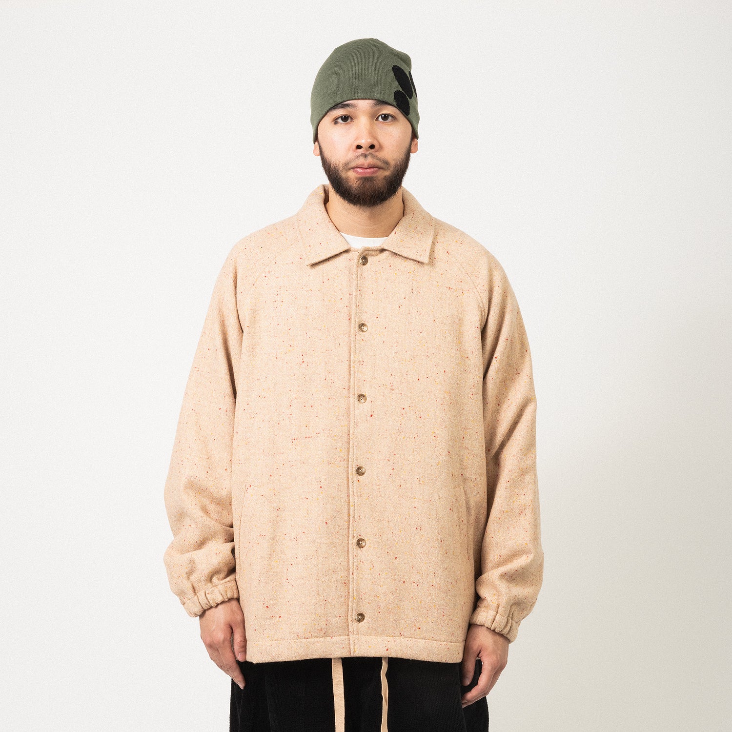 [MERELY MADE] COLOUR NAP TWEED COACH JACKET _ NAP BEIGE