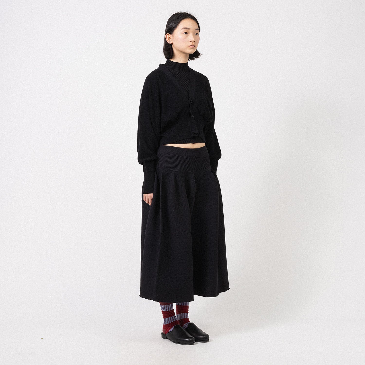 [CFCL] CF008KG119 POTTERY SKIRT _ BLACK