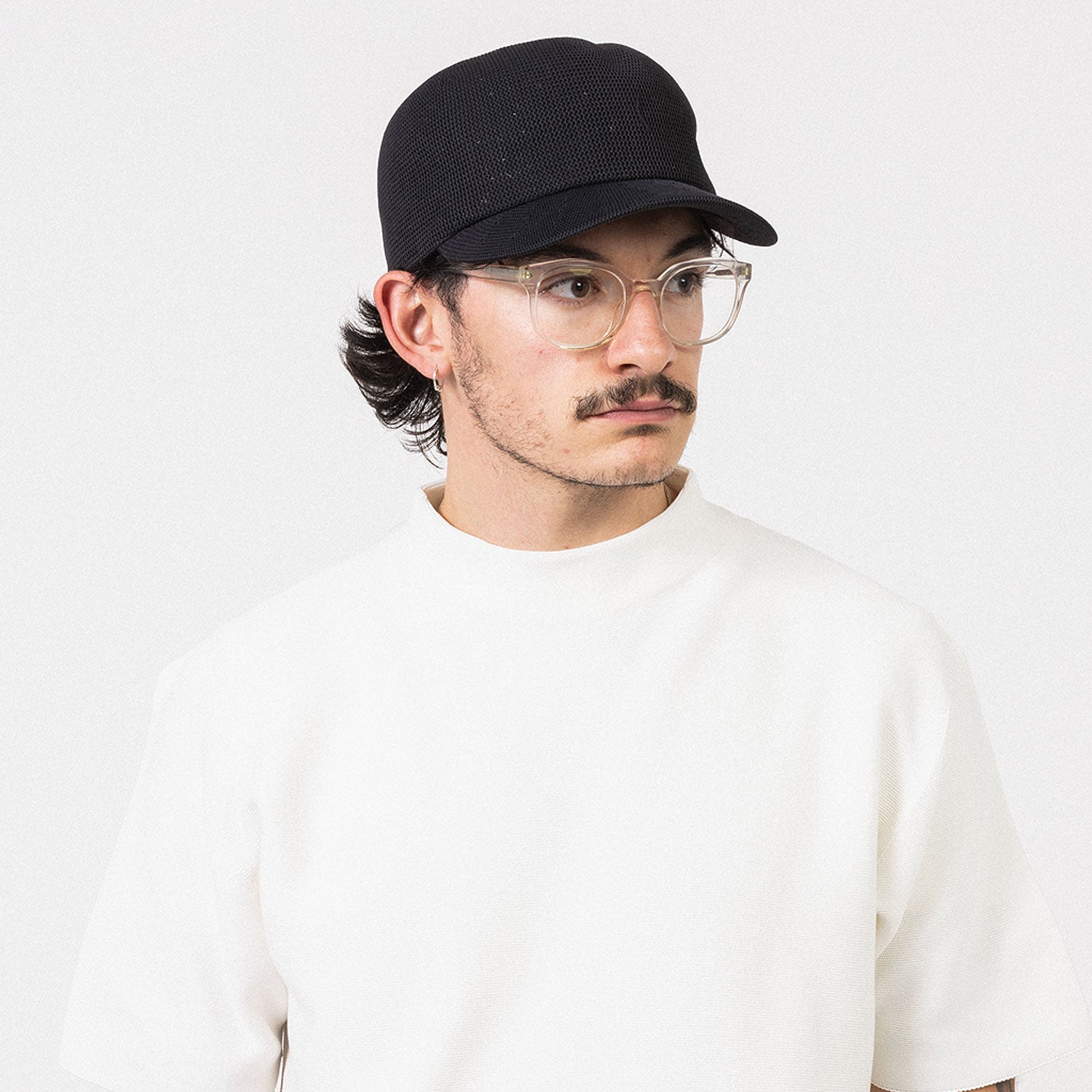 [CFCL] CF008AI149 MESH KNIT BASEBALL CAP _ BLACK