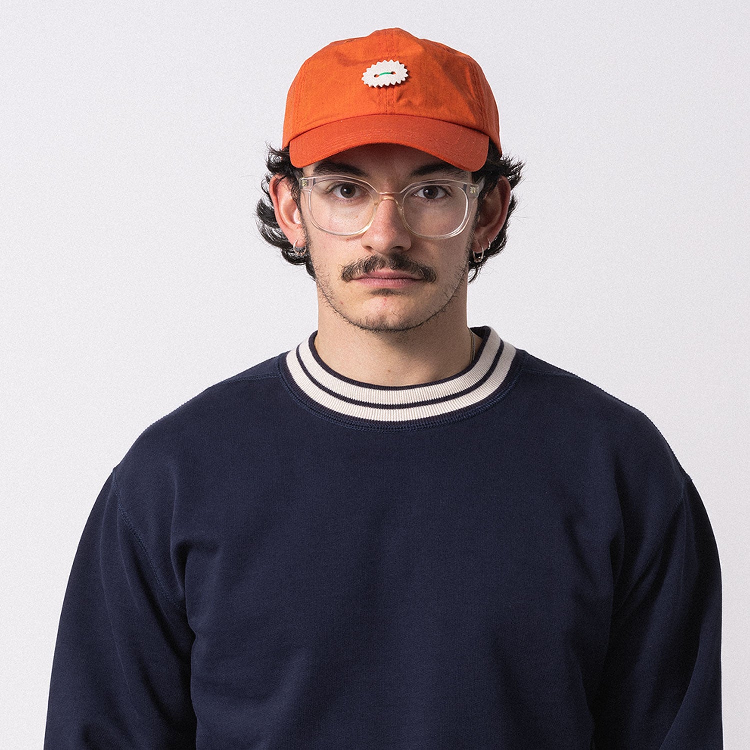 [DRAKE'S] WAXED RIPSTOP BASEBALL HAT _ ORANGE GLOSS