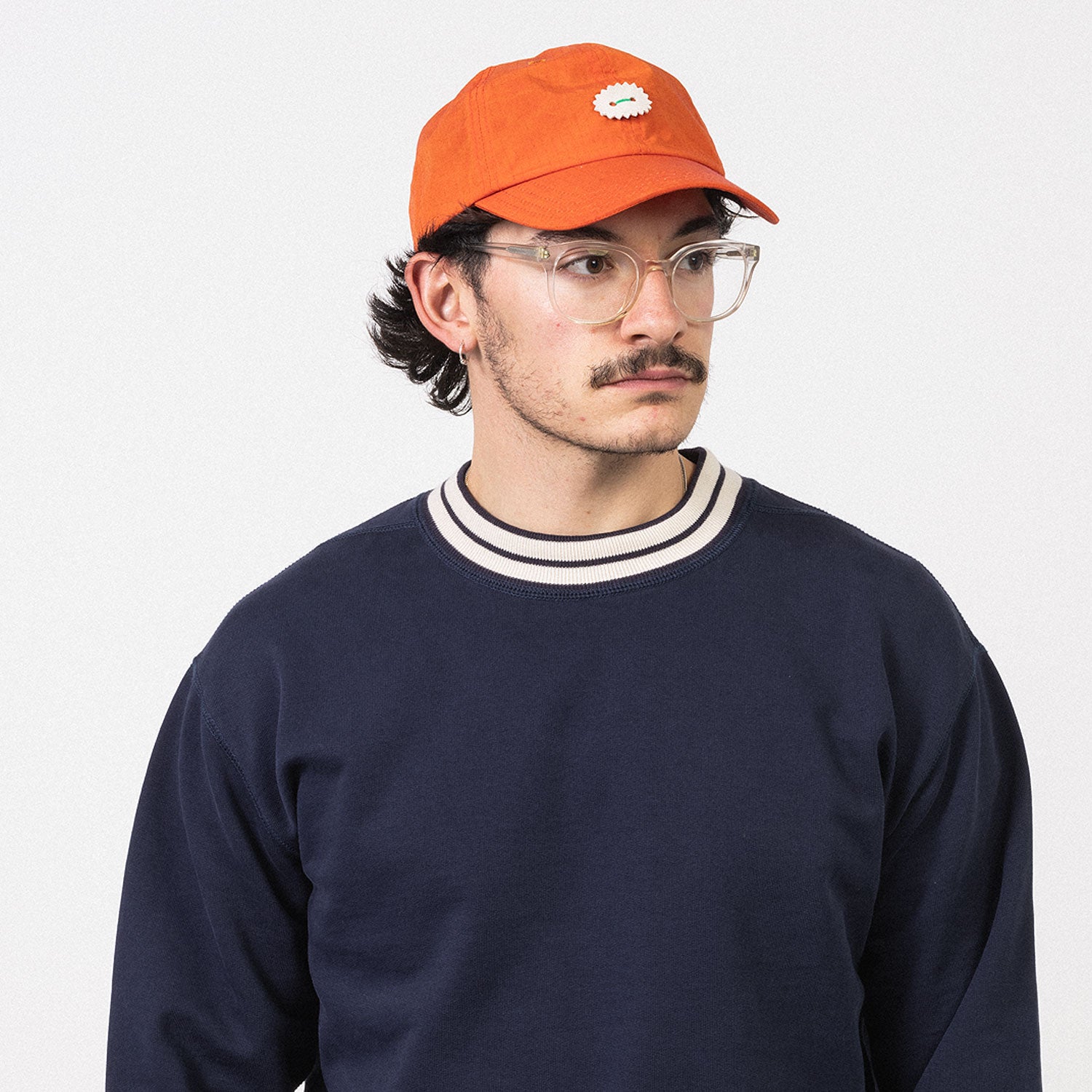 [DRAKE'S] WAXED RIPSTOP BASEBALL HAT _ ORANGE GLOSS