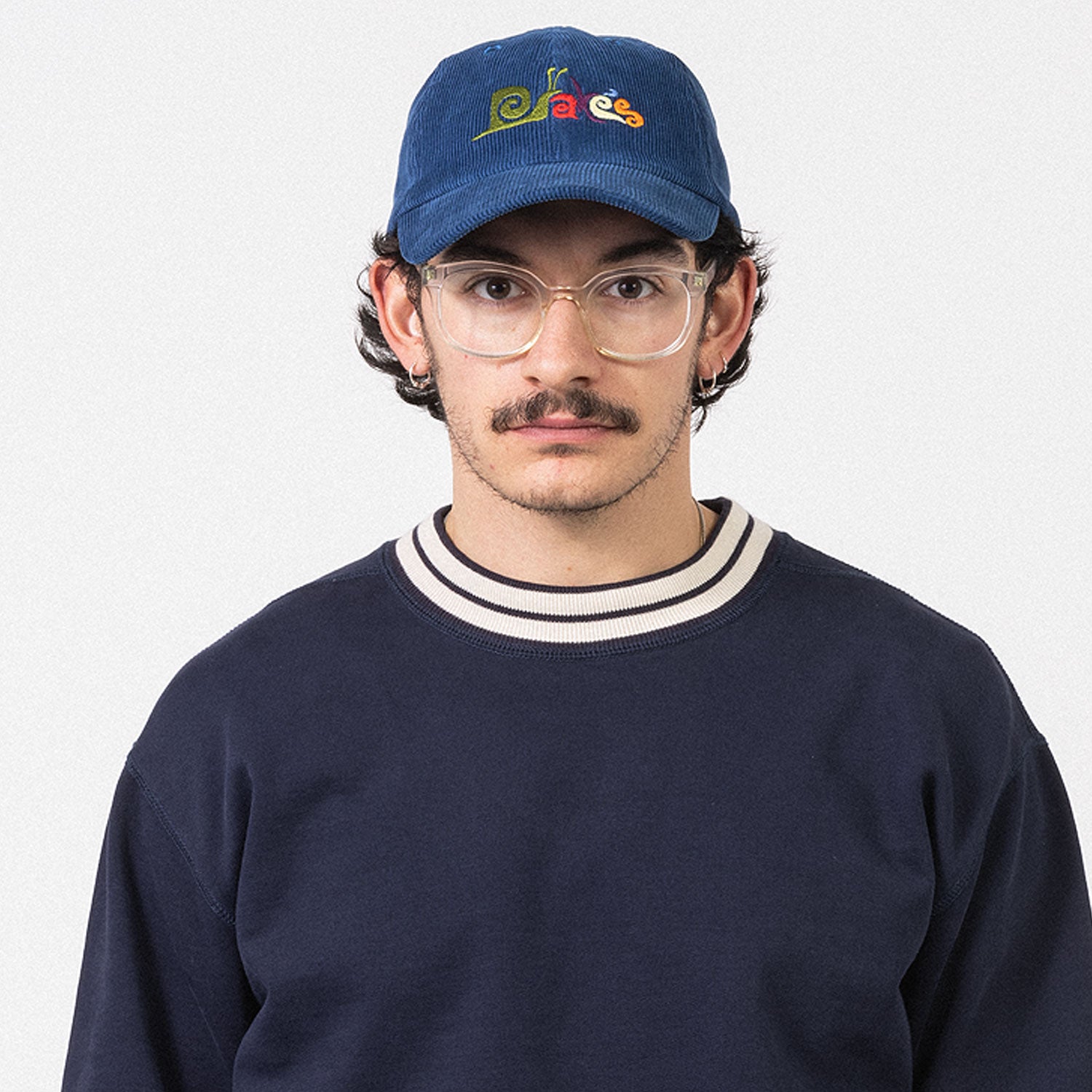 [DRAKE'S] CORDUROY BASEBALL HAT _ NAVY