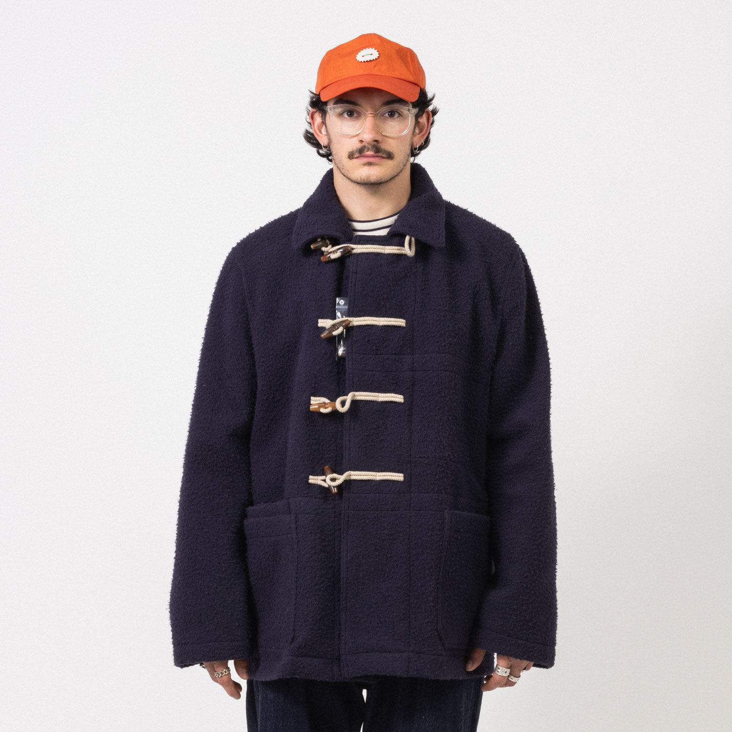 [DRAKE'S] CASENTINO SHORT DUFFLE COAT _ NAVY