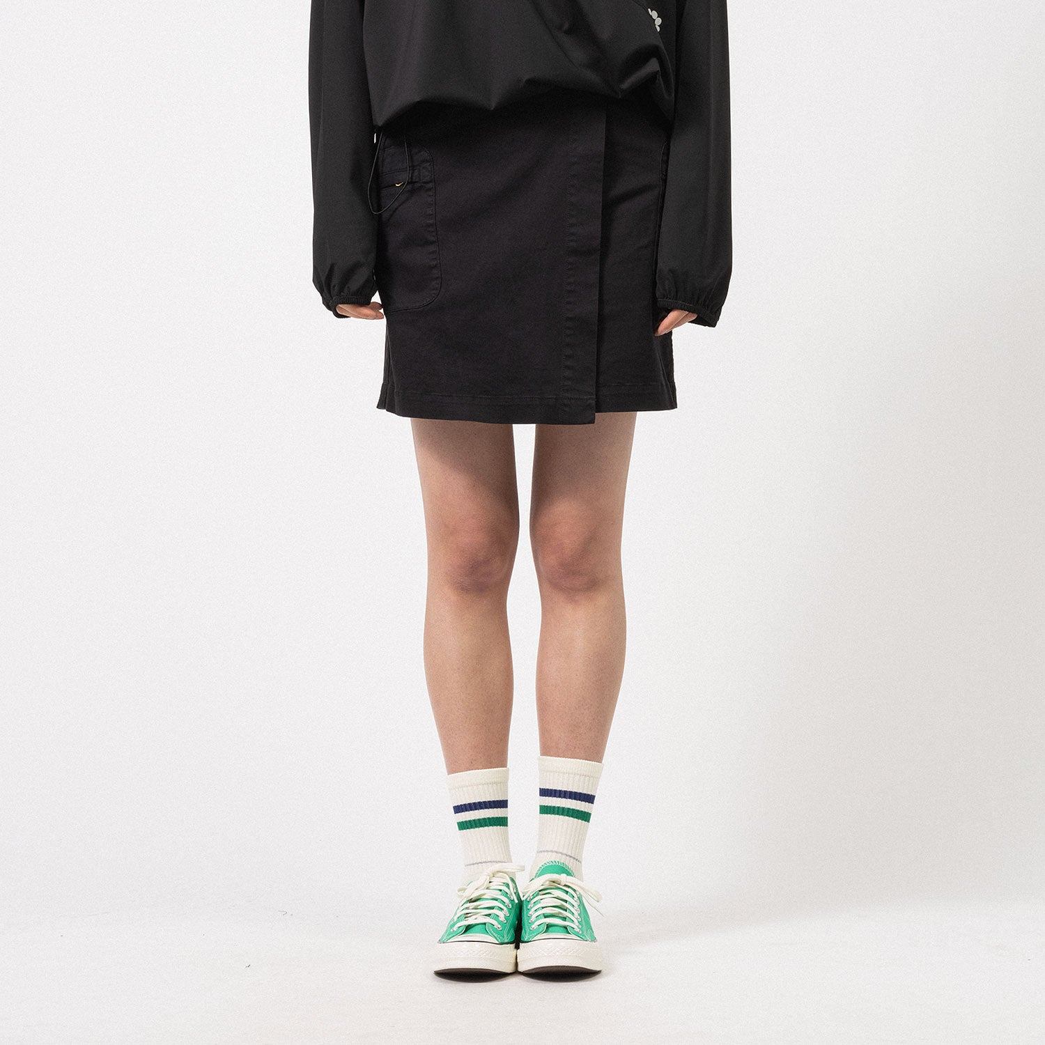 [GRAMICCI] WRAP SKIRT _ BLACK