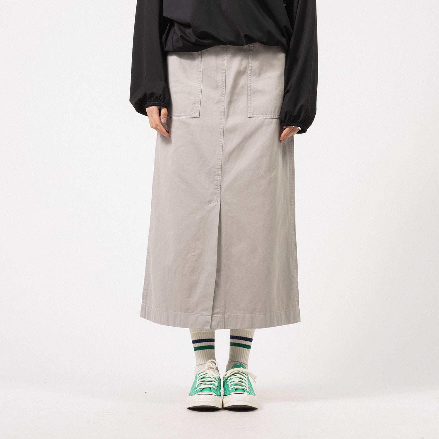 [GRAMICCI] LONG BAKER SKIRT _ STONE