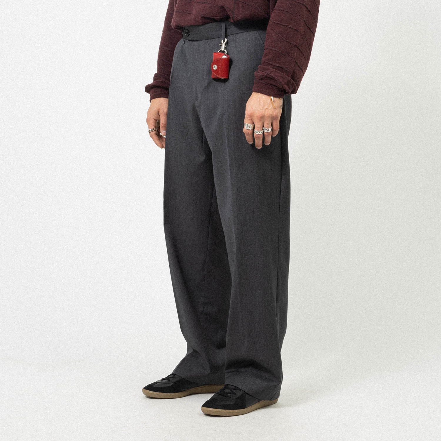 [MFPEN] SERVICE TROUSERS _ DARK GREY WOOL