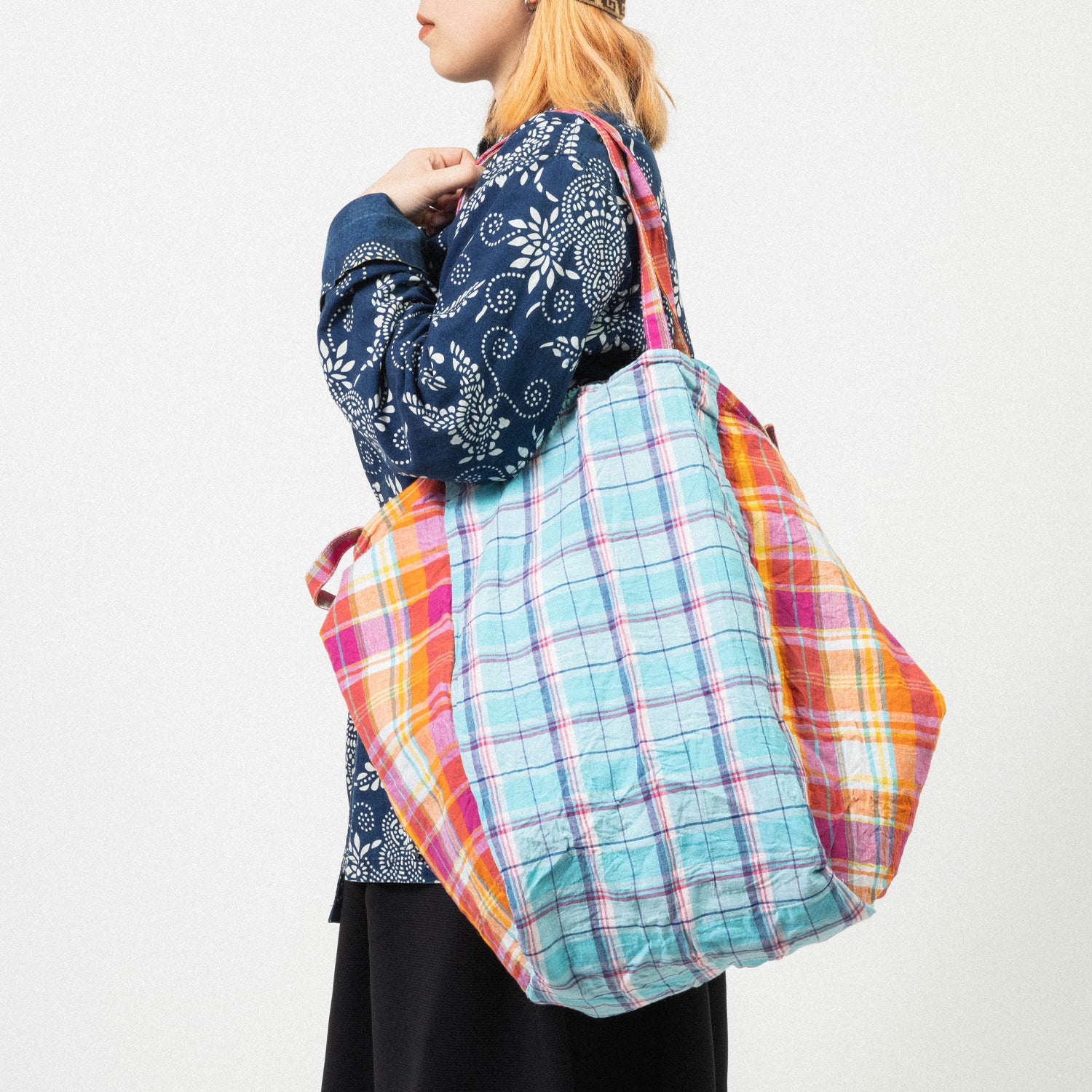 [AMIACALVA] EASY BAG (L) _ PLAID ORANGE