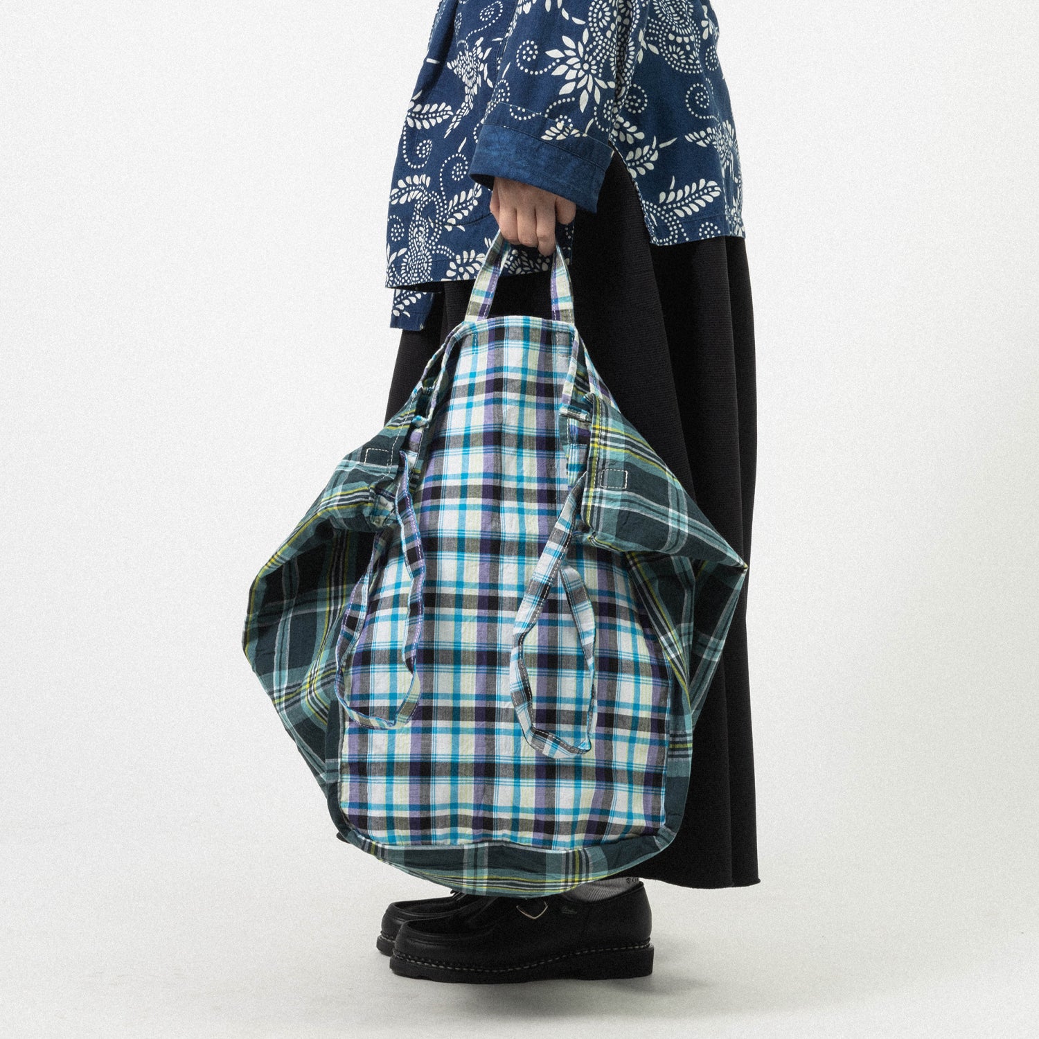 [AMIACALVA] EASY BAG (L) _ PLAID BLUE