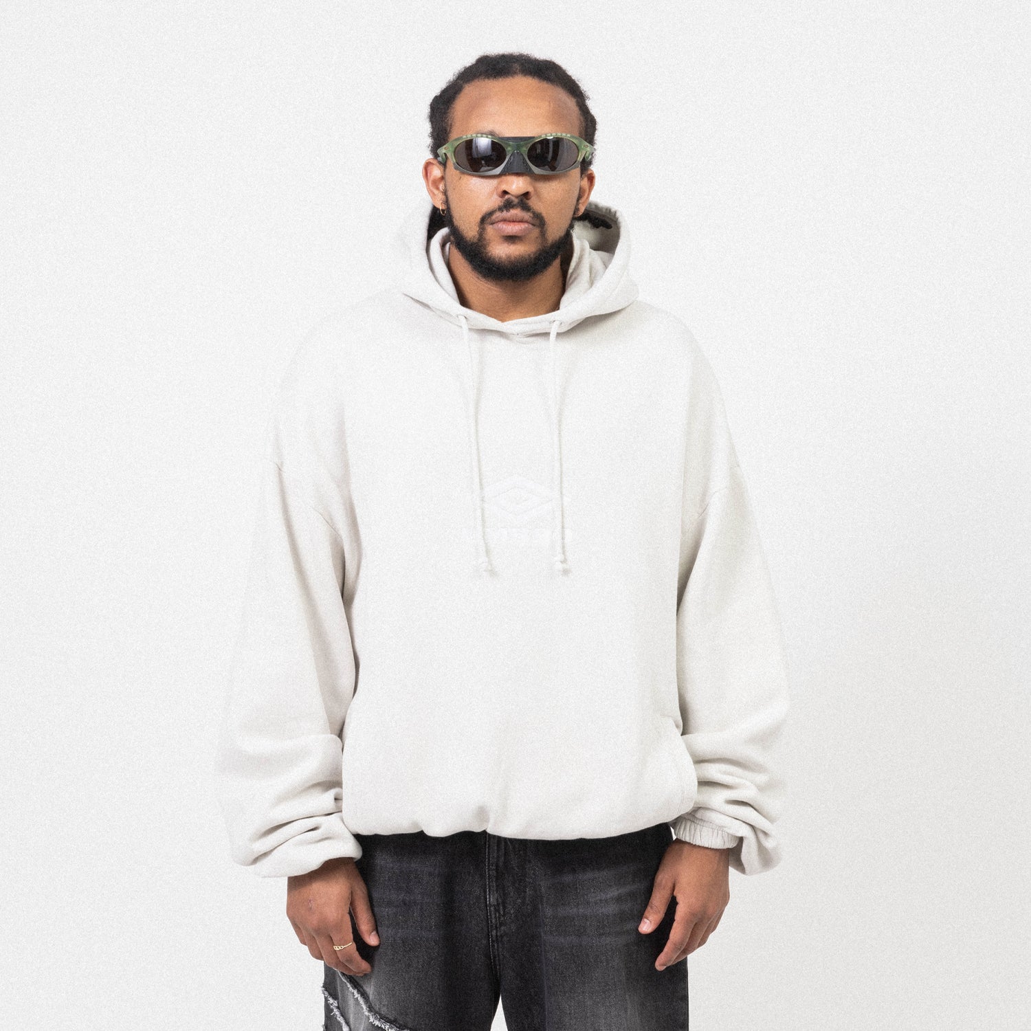 [UMBRO] MASKED OG LOGO HOODIE _ LIGHT GREY