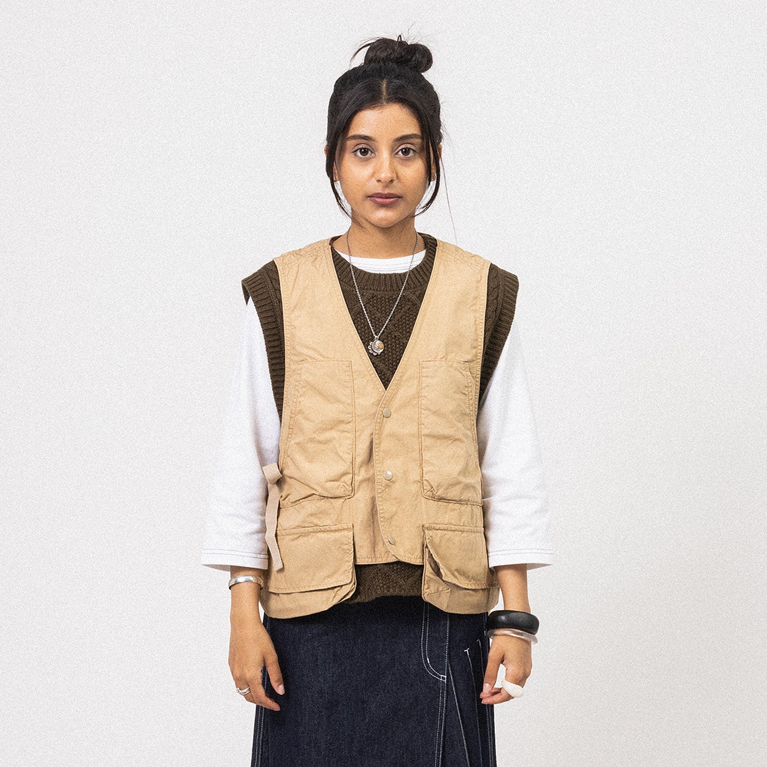 [BEAMS BOY] 1306-0075-652 G.BIG FISHING VEST _ BEIGE