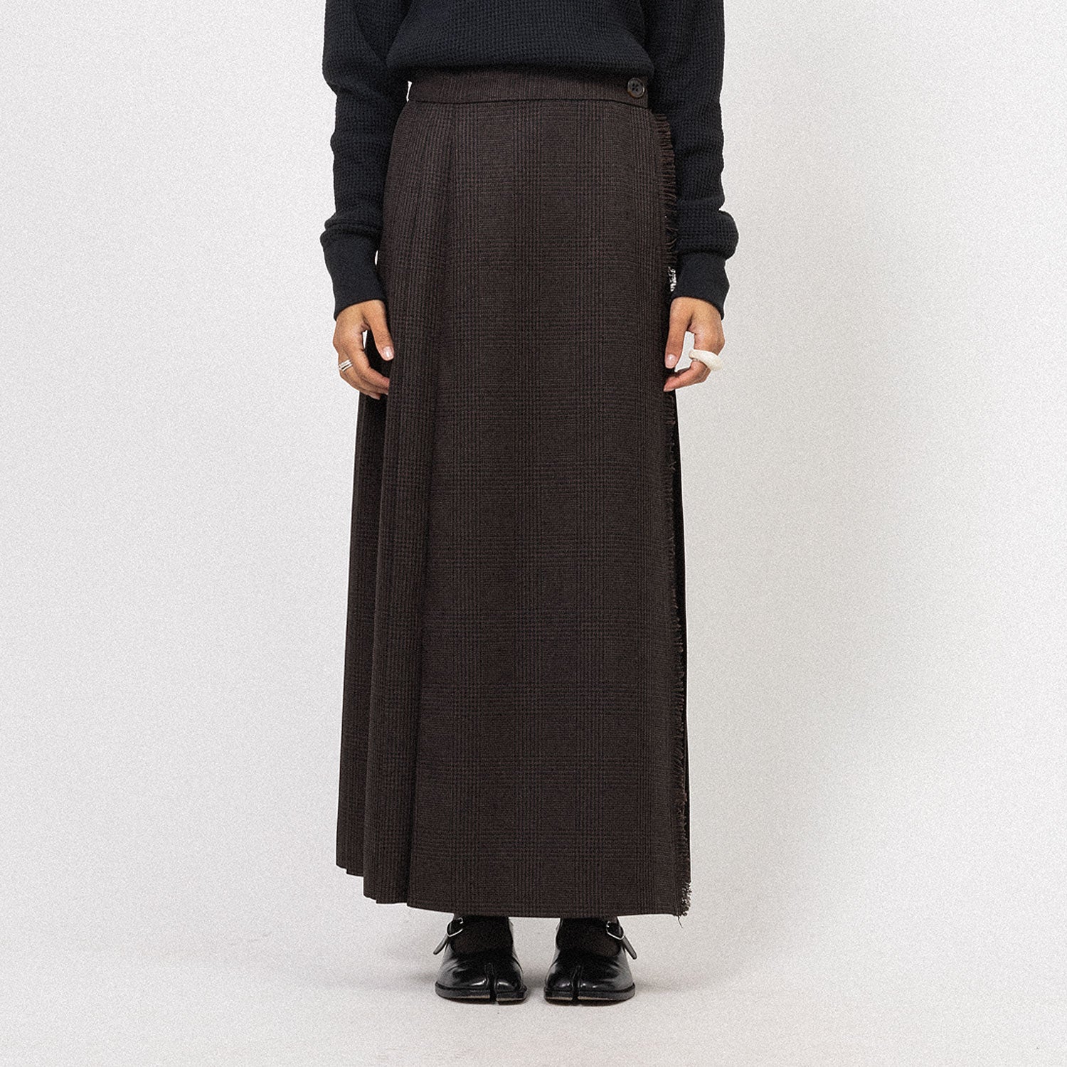 [BEAMS BOY] G.CHK KILT SKIRT _ BROWN CHECK