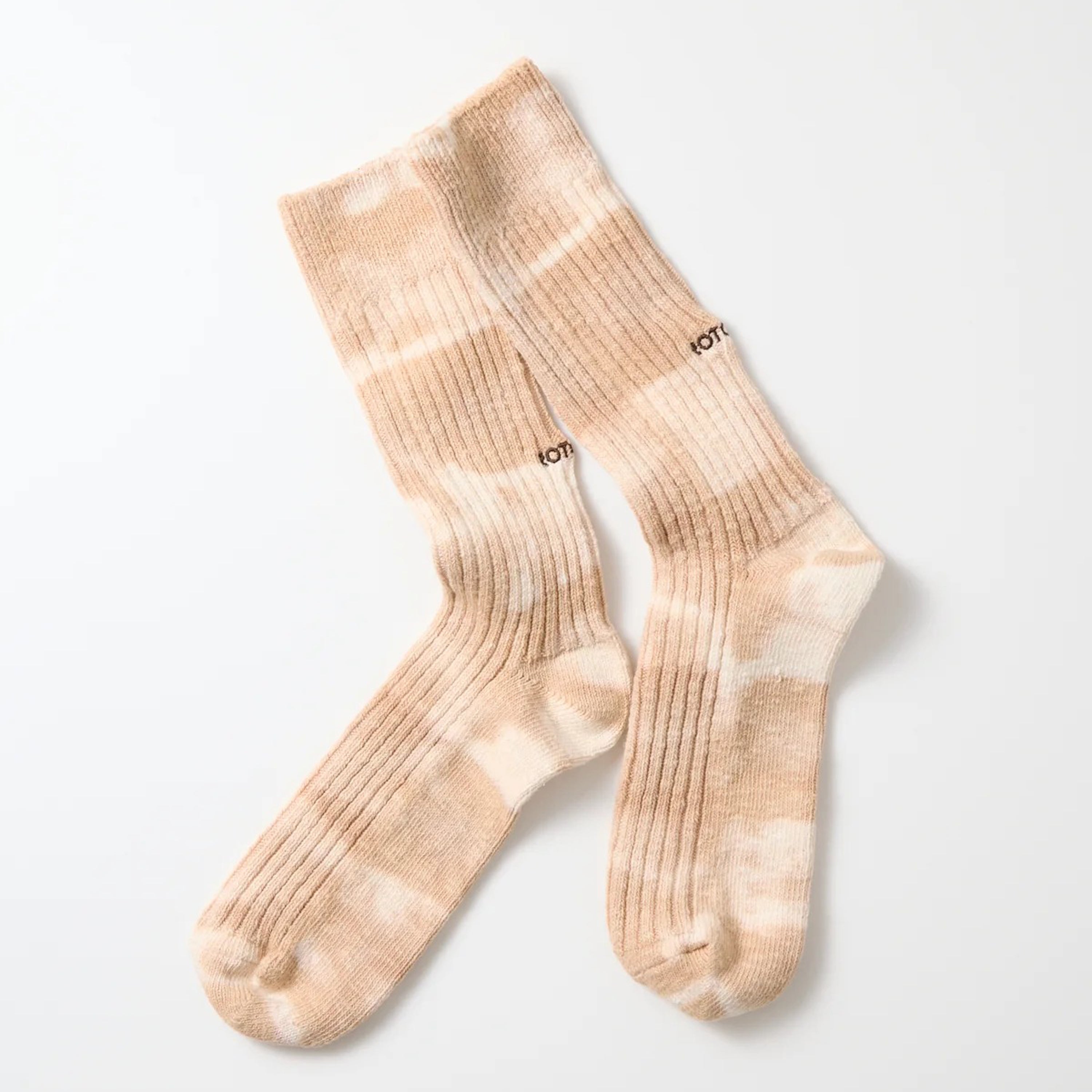 [ROTOTO] R1603 TIE DYE RIBBED _ CLAY BEIGE