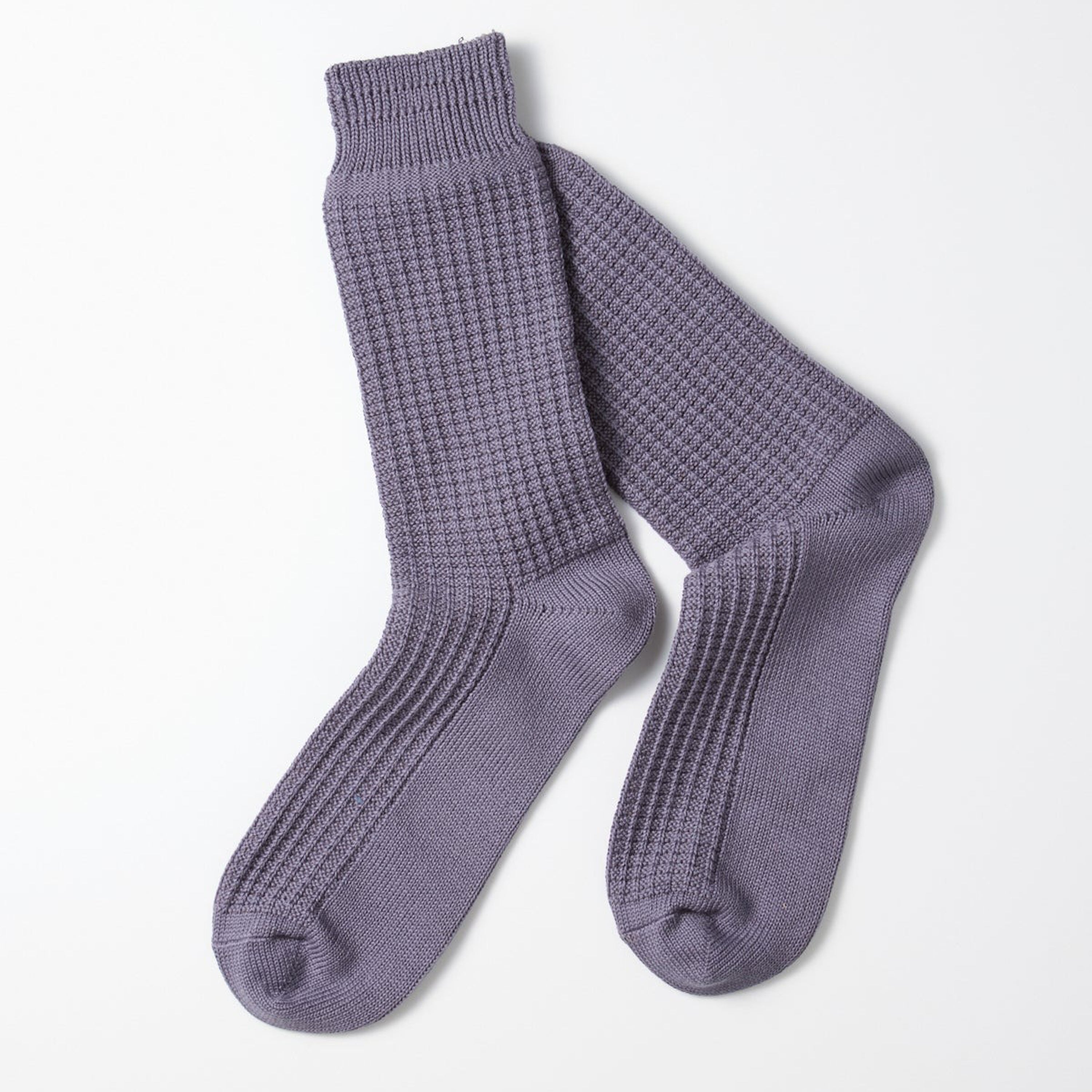 [ROTOTO] R1110 COTTON WAFFLE _ STEEL BLUE