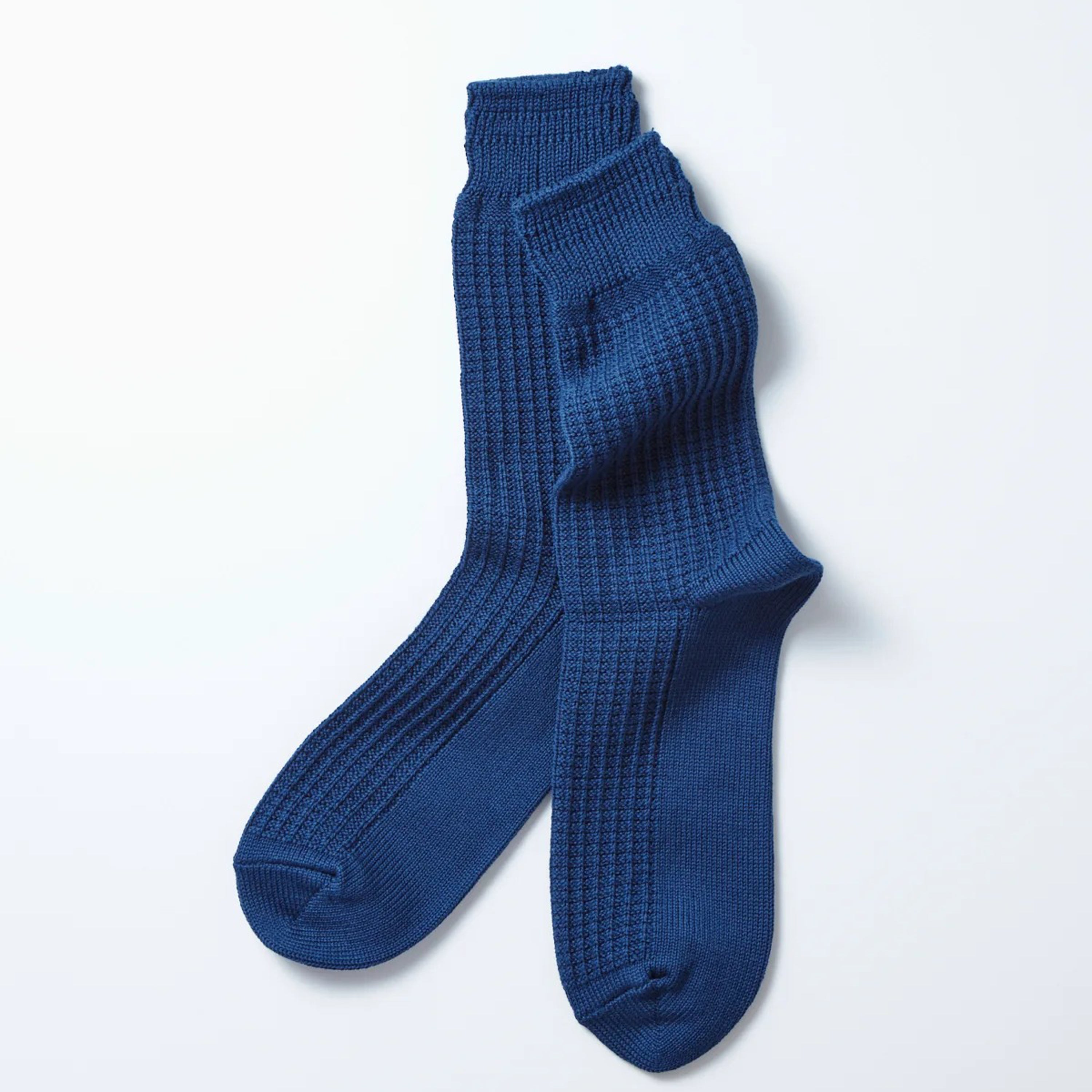 [ROTOTO] R1110 COTTON WAFFLE _ DULL BLUE