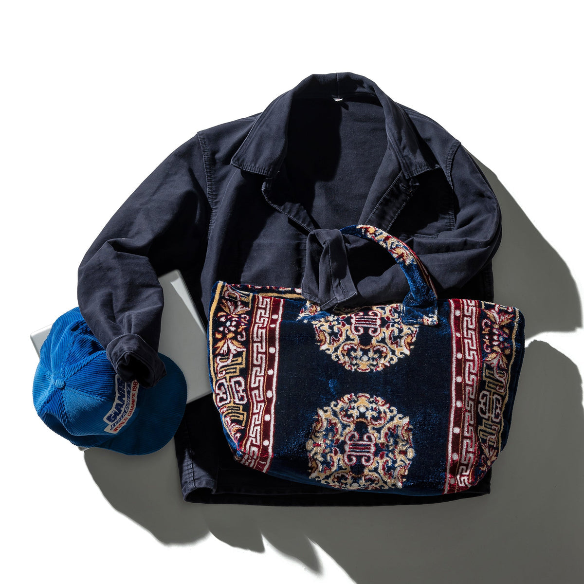 [PUEBCO] RUG FABRIC BAG _ BLUE