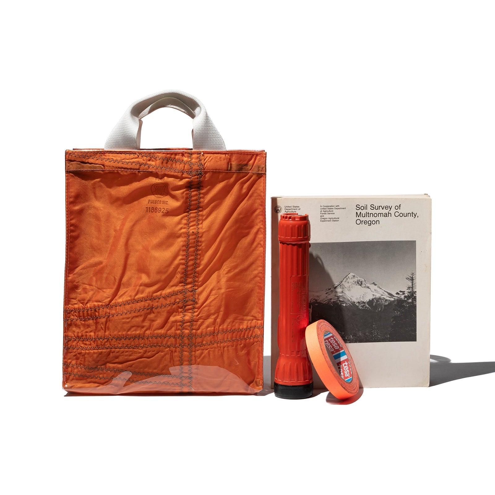 [PUEBCO] COVERED PARACHUTE DOCUMENT BAG _ ORANGE