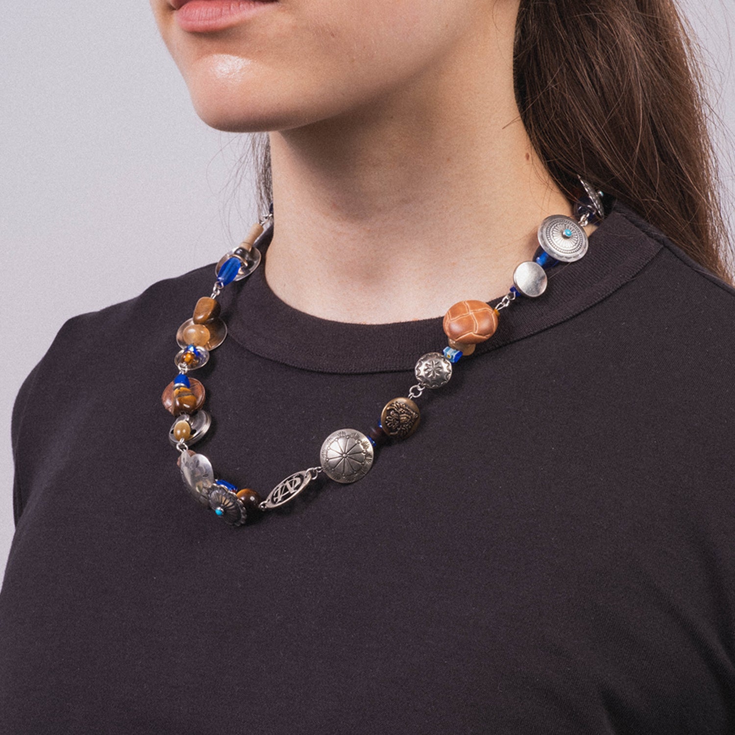 [52HZ LAB] MIXED BUTTONS NECKLACE