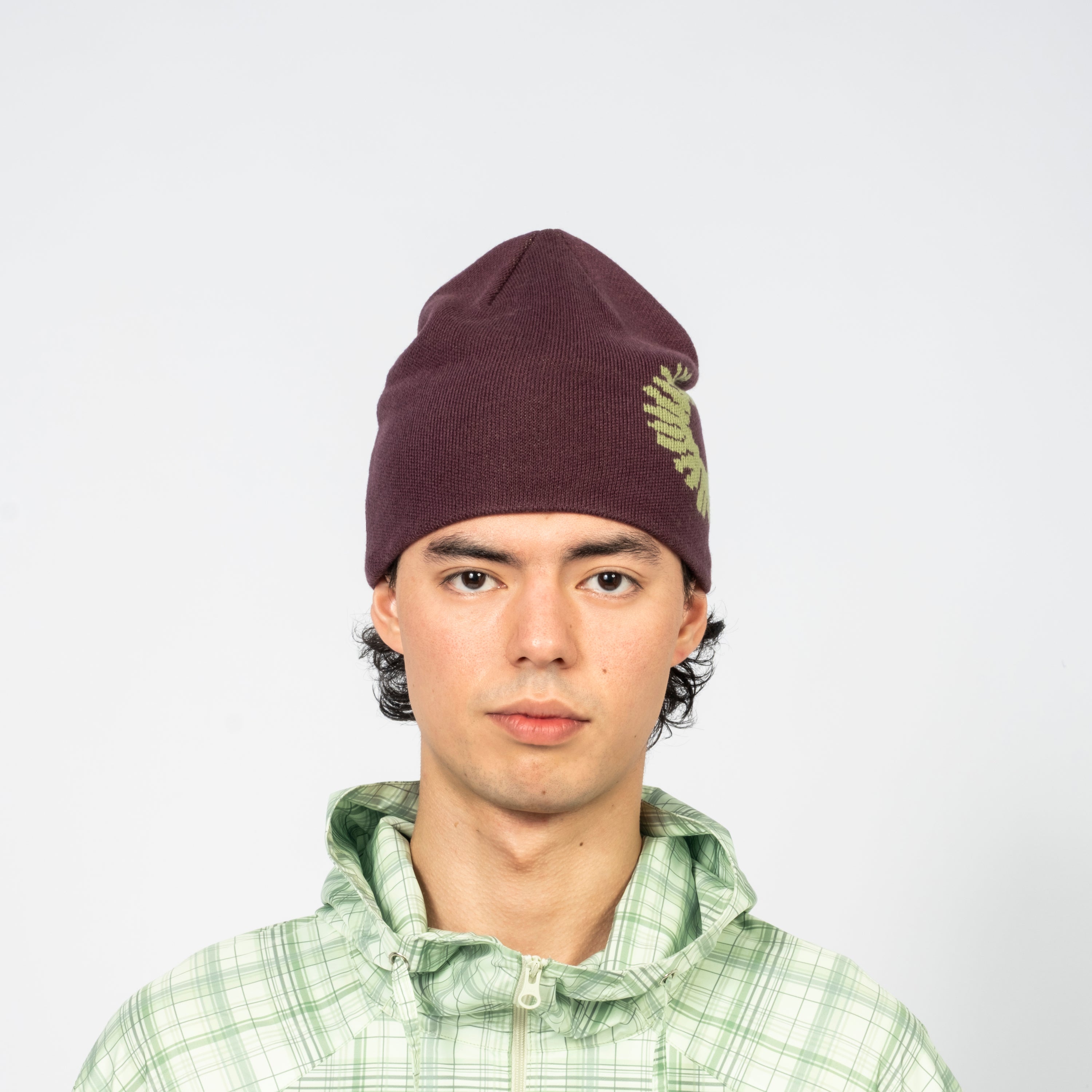 [999HUMANITY] LOGO SYMBOL JACQUARD BEANIE _ PURPLE