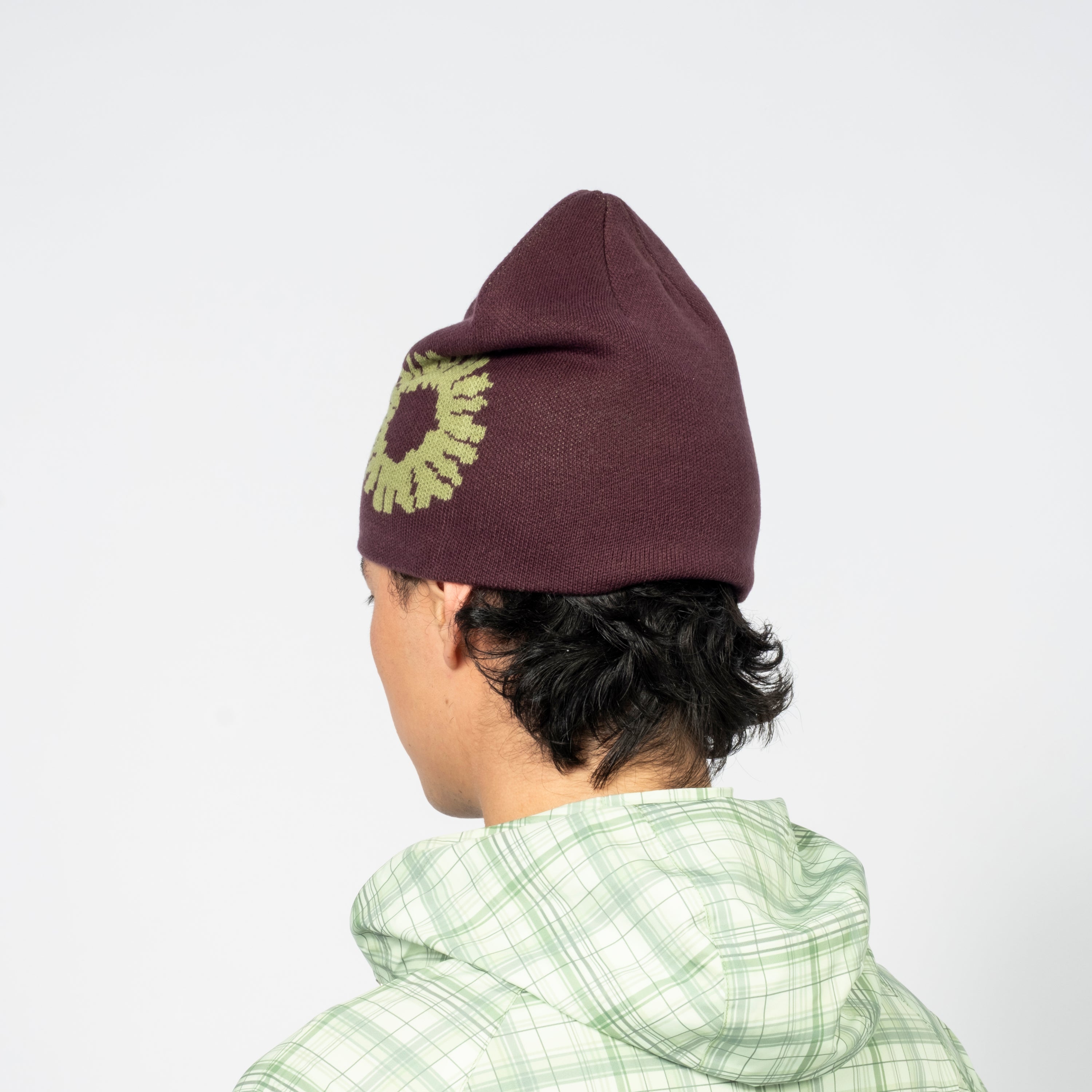 [999HUMANITY] LOGO SYMBOL JACQUARD BEANIE _ PURPLE