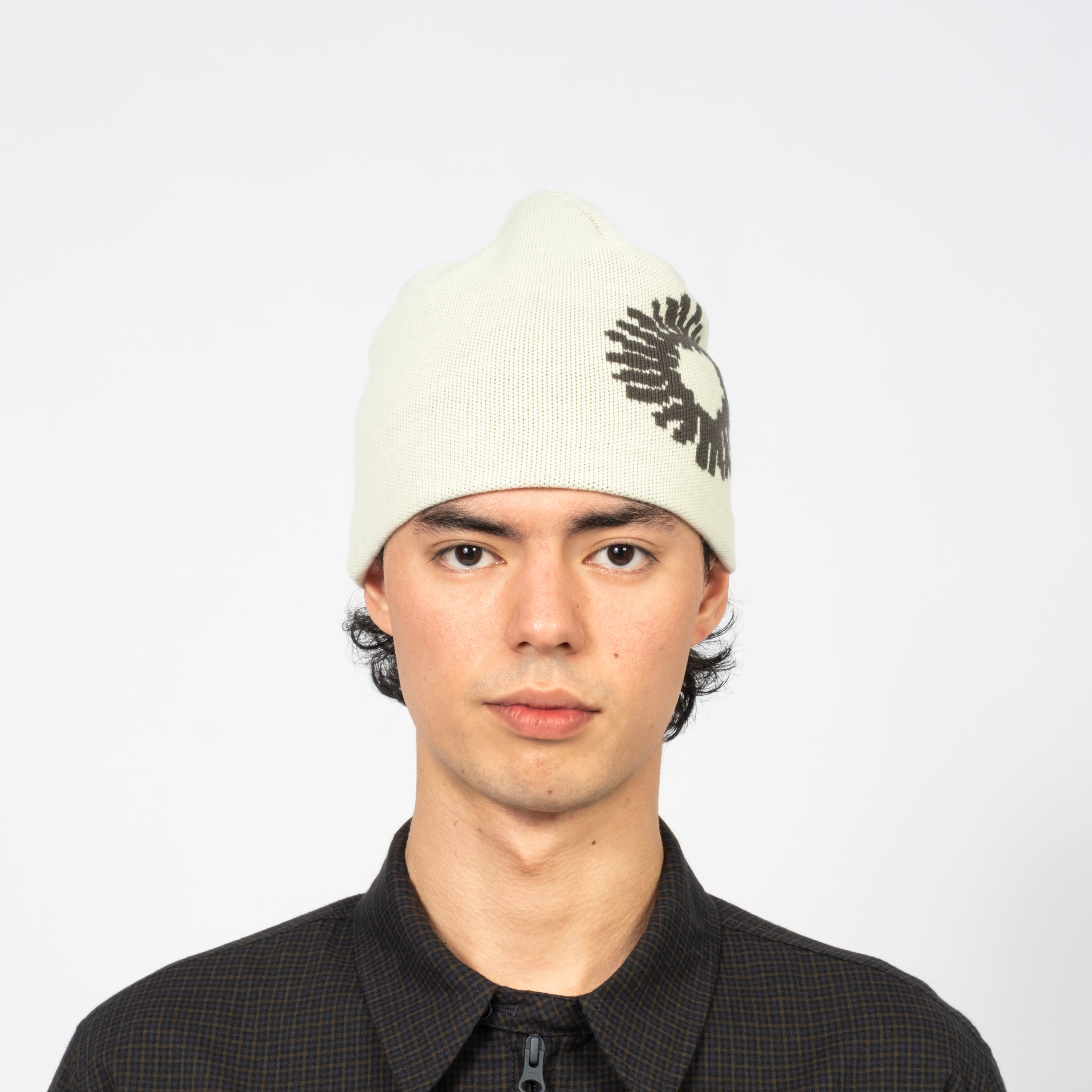 [999HUMANITY] LOGO SYMBOL JACQUARD BEANIE _ IVORY