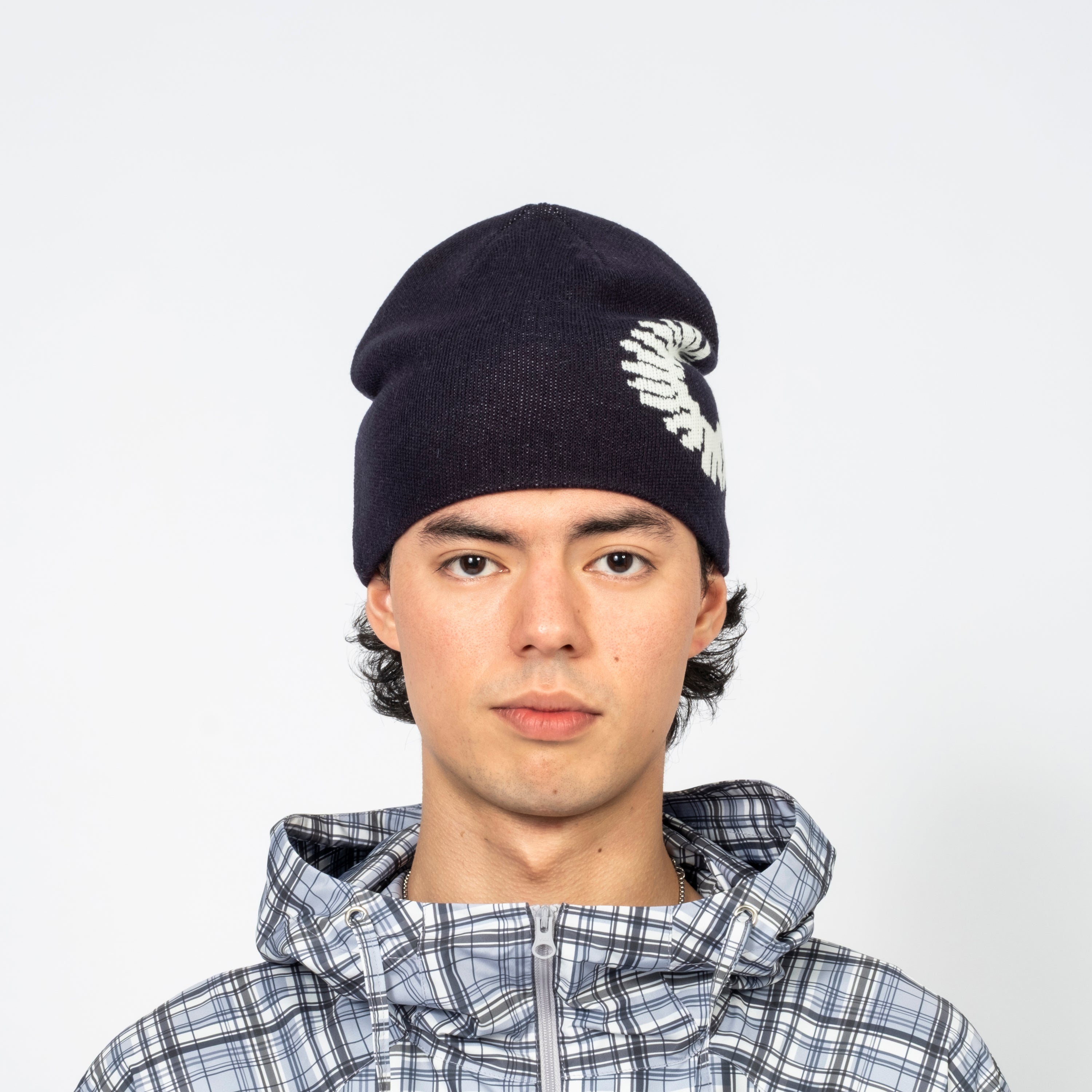 [999HUMANITY] LOGO SYMBOL JACQUARD BEANIE _ DARK NAVY