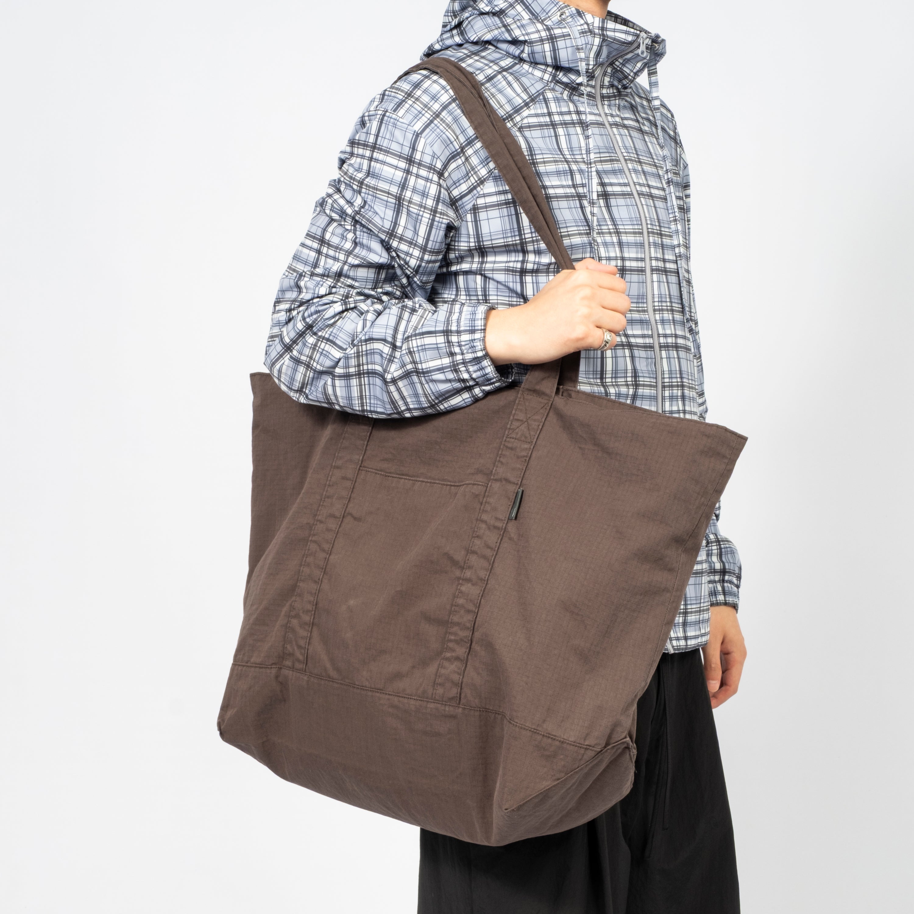 [999HUMANITY] AV BIG TOTE BAG _ WASHED CHARCOAL