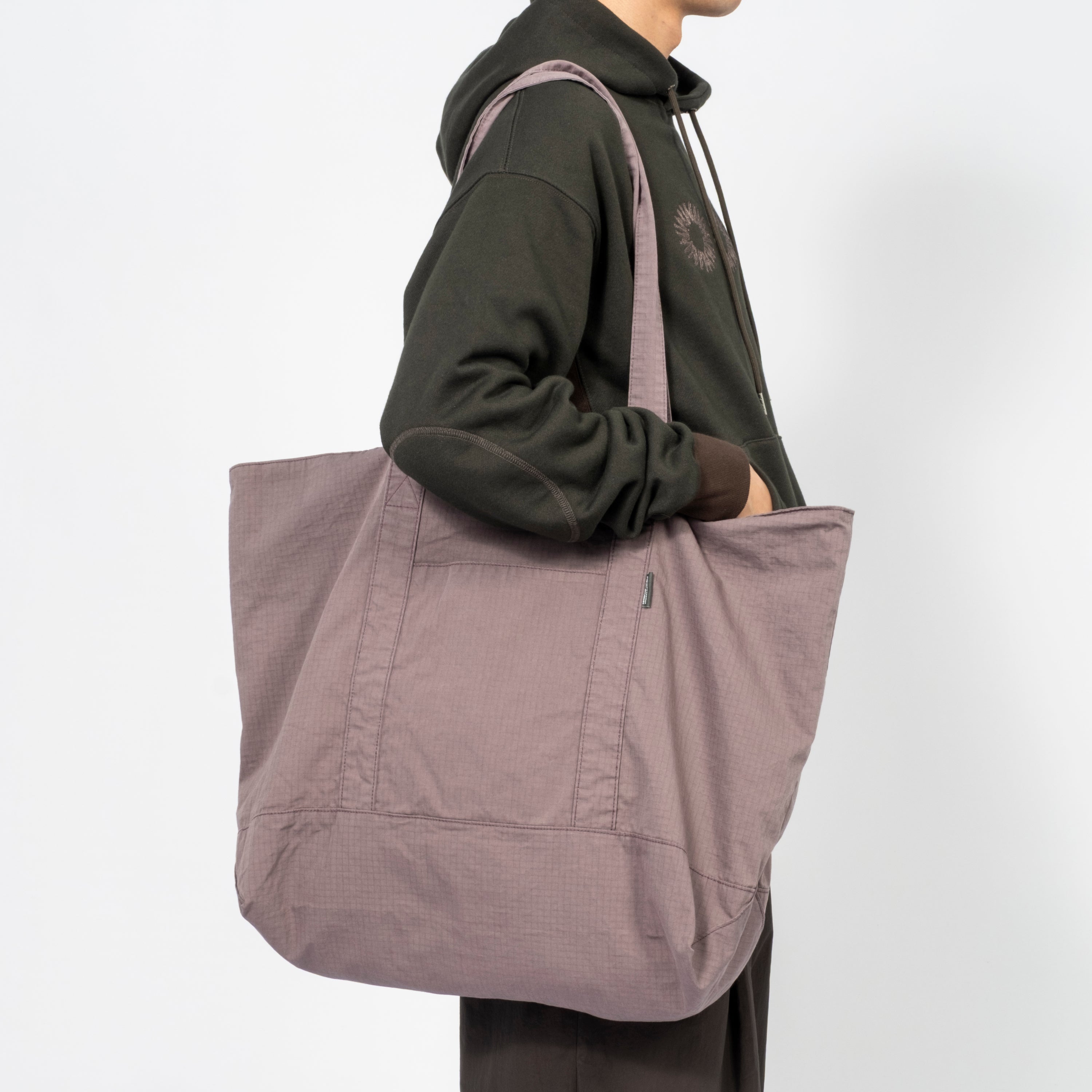 [999HUMANITY] AV BIG TOTE BAG _ WASHED PURPLE