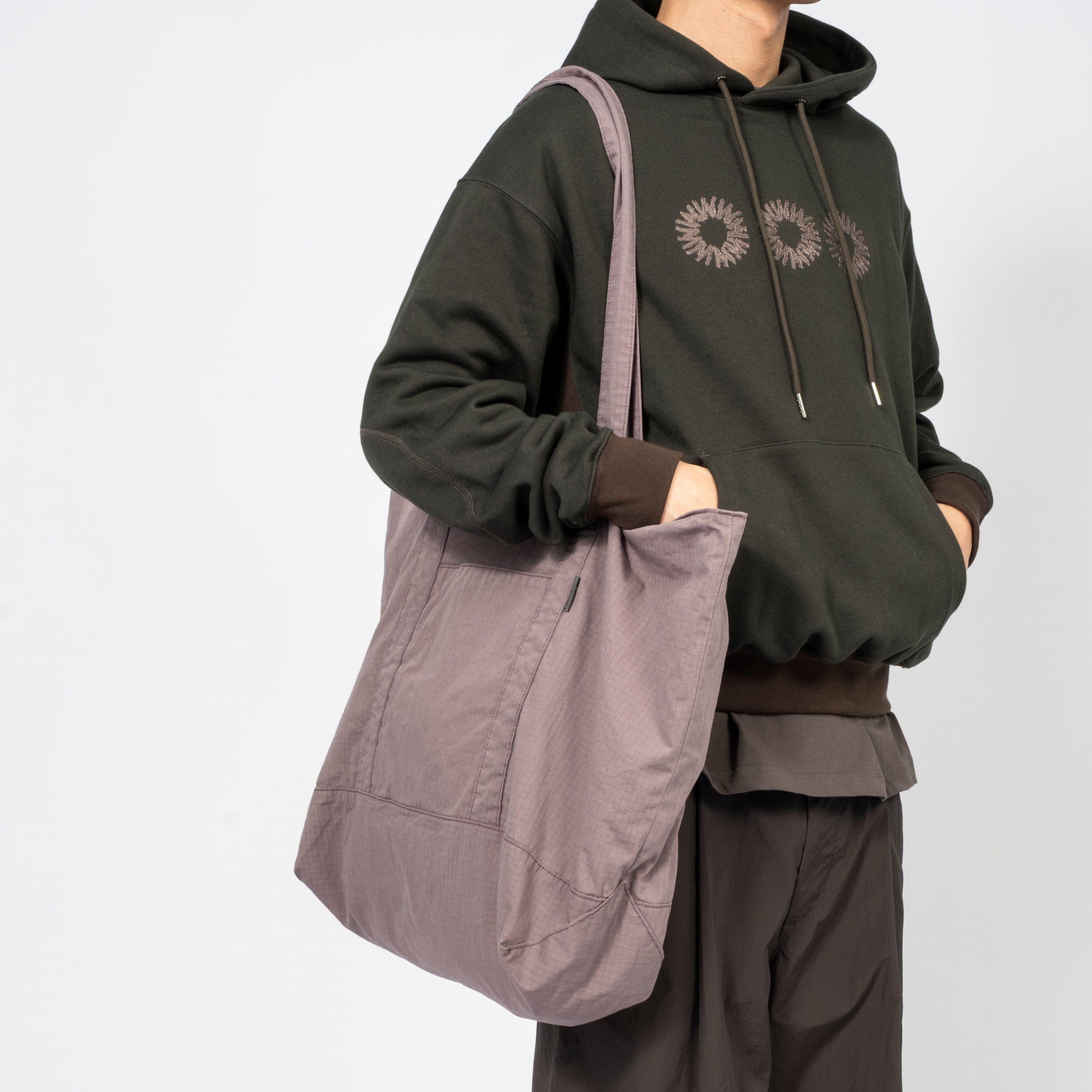 [999HUMANITY] AV BIG TOTE BAG _ WASHED PURPLE