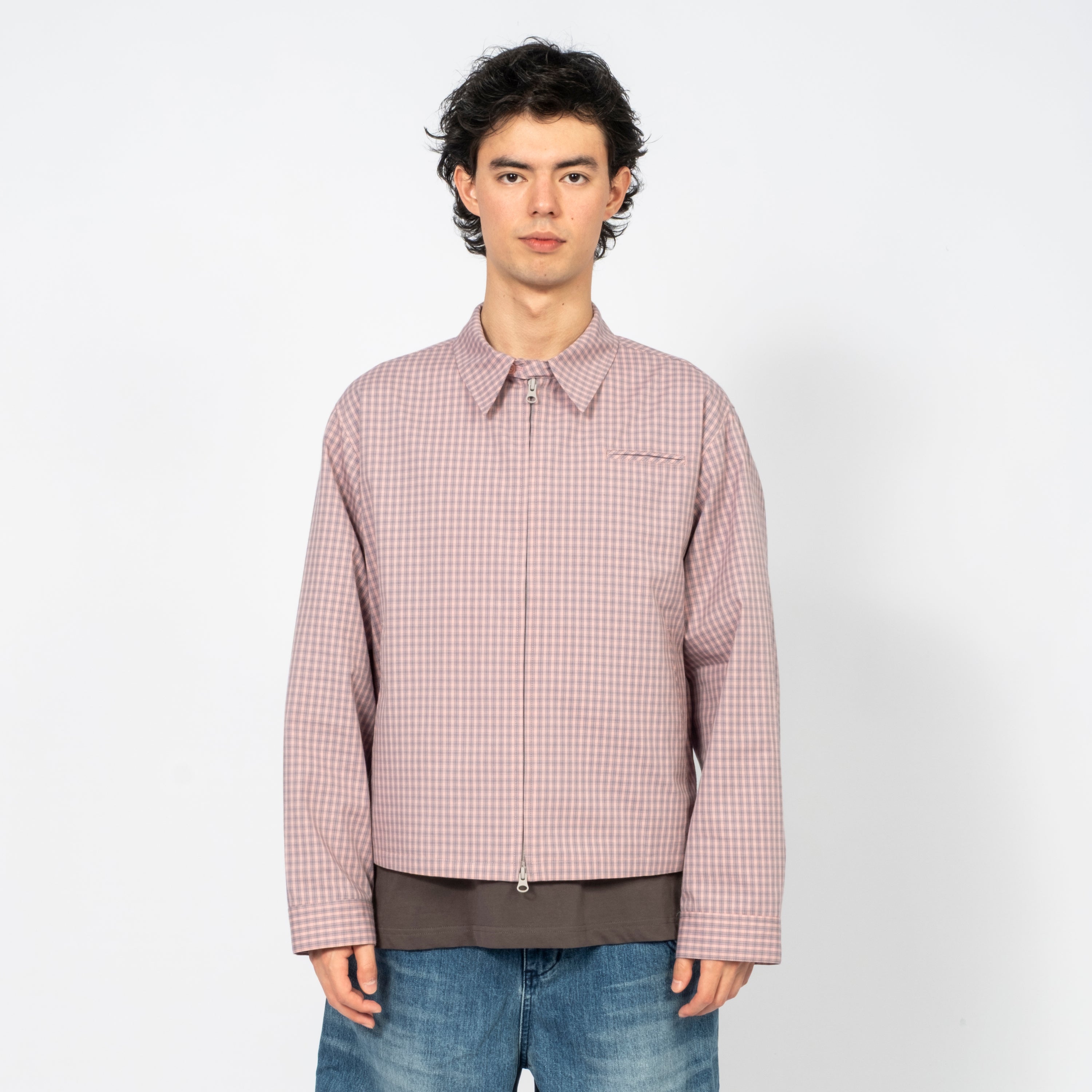 [999HUMANITY] EASY CHECK JACKET V2 _ PINK