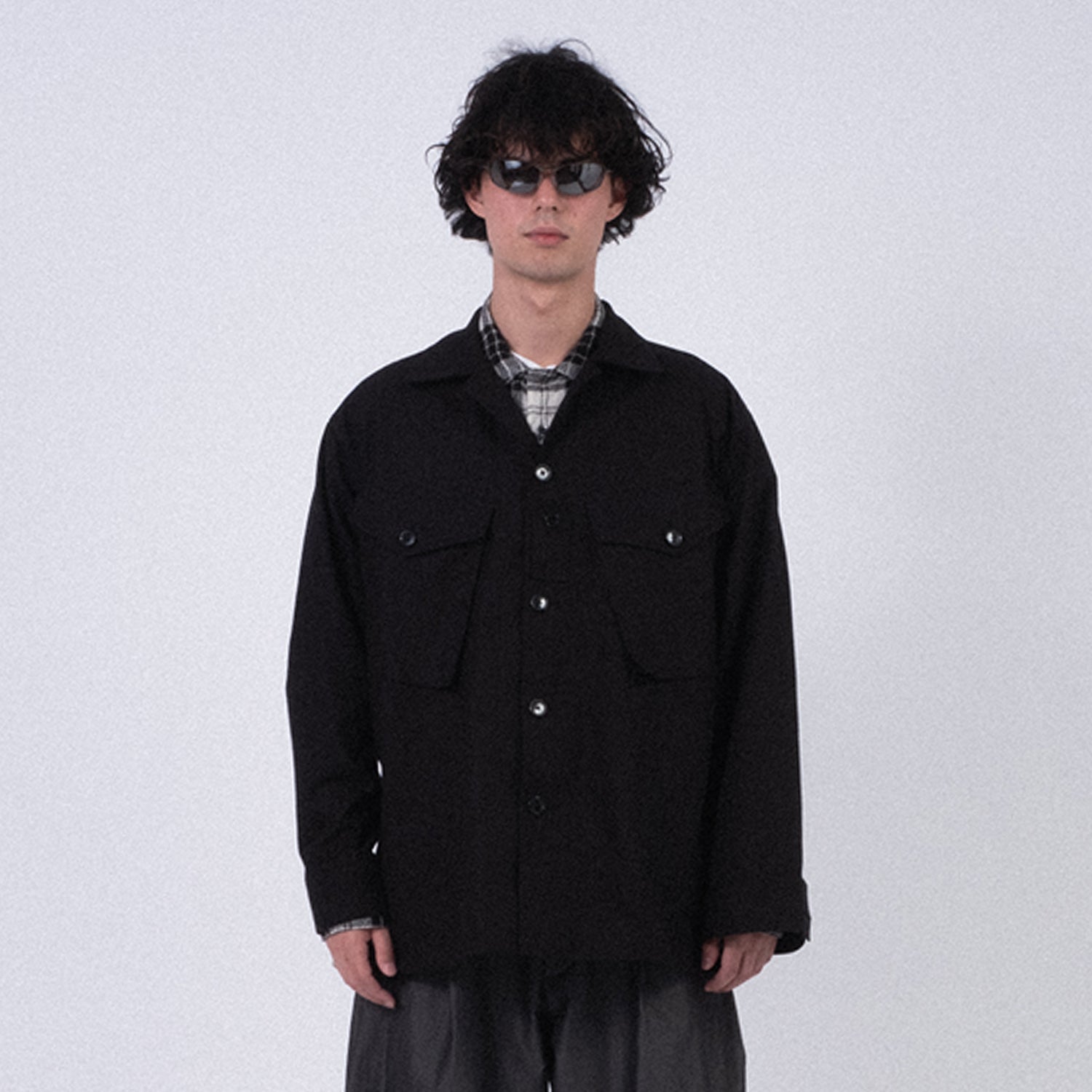 [AÏE] PU657 PRS SHIRT _  B-BLACK