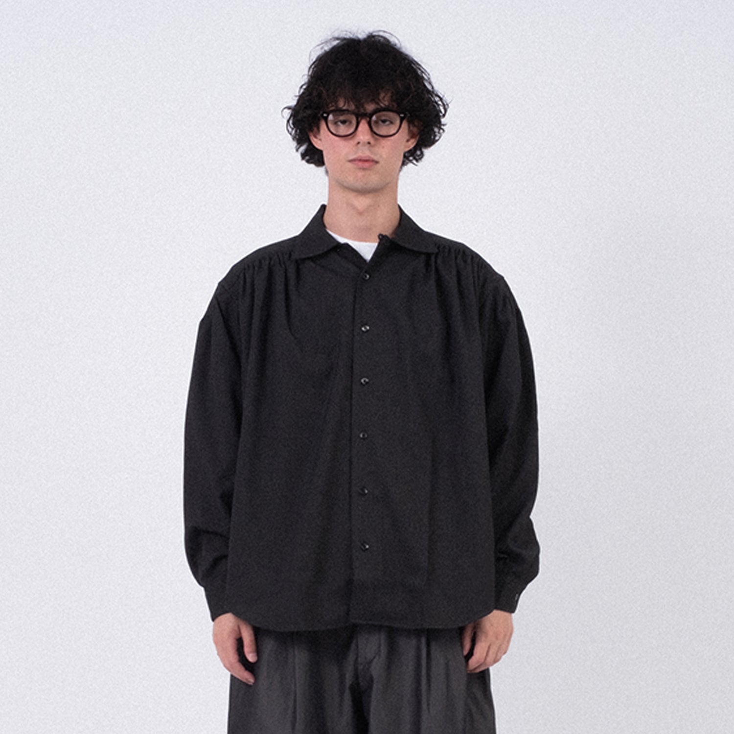 [AÏE] PU667 PAINTER SHIRT _ B-CHARCOAL