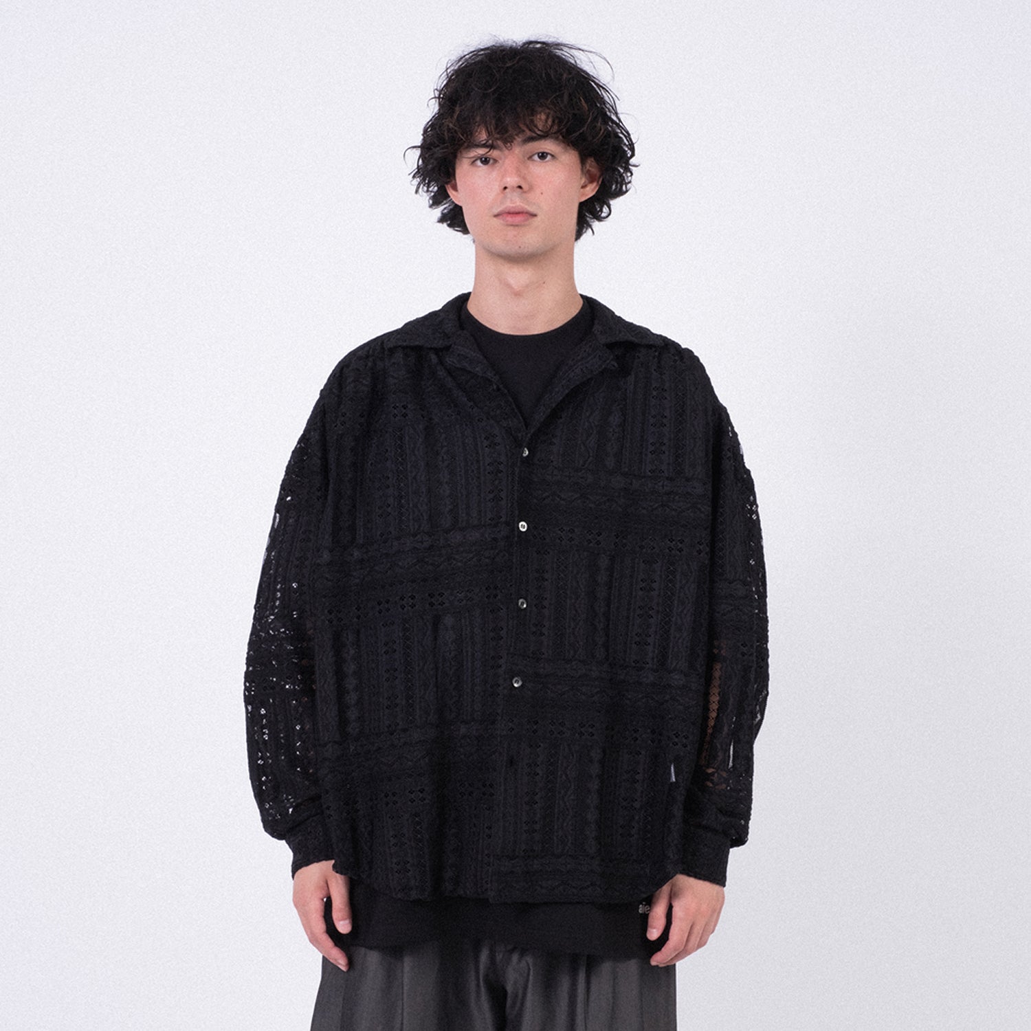 [AÏE] PU669 PAINTER SHIRT _ B-BLACK