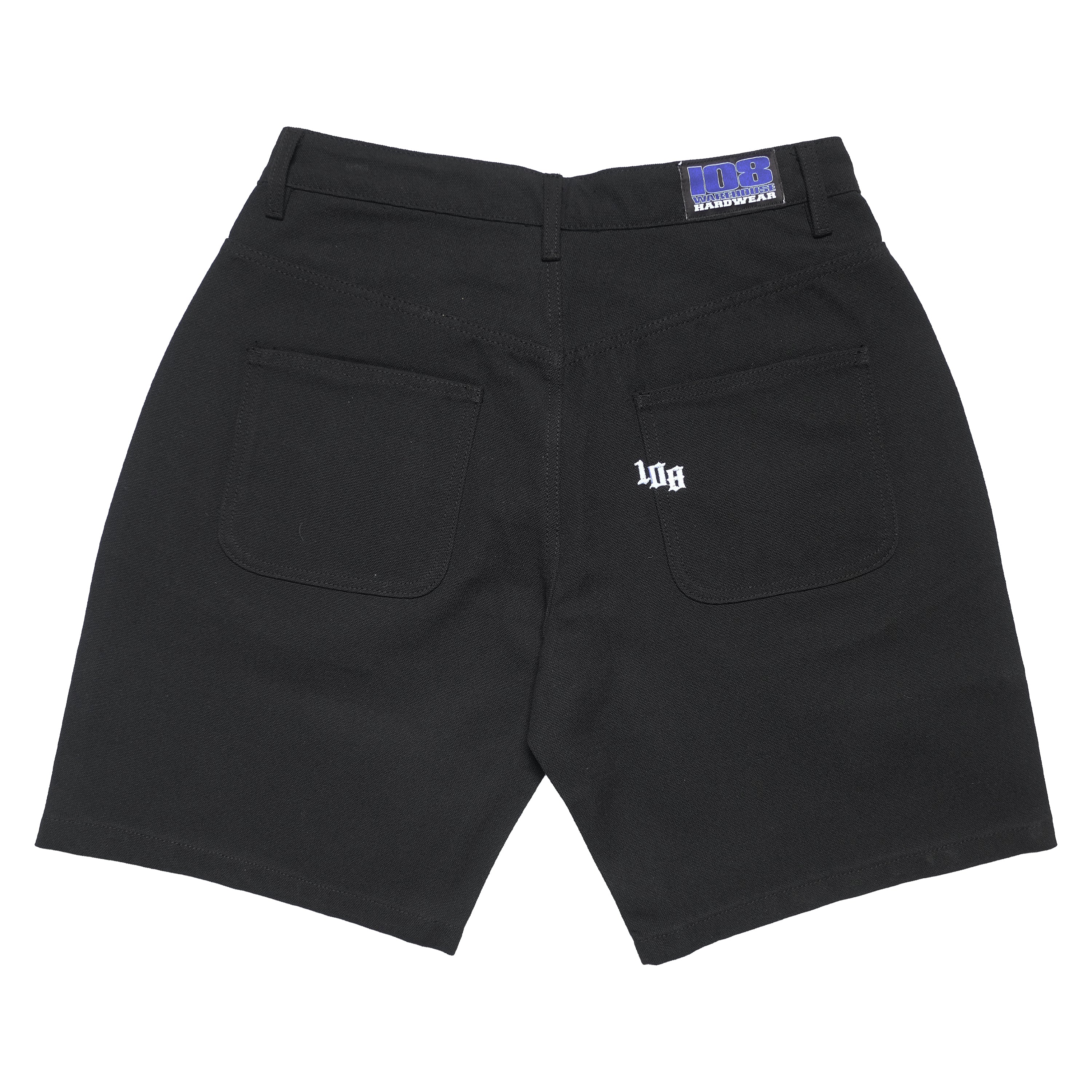 [108WAREHOUSE] CANVAS WORK SHORT _ BLACK