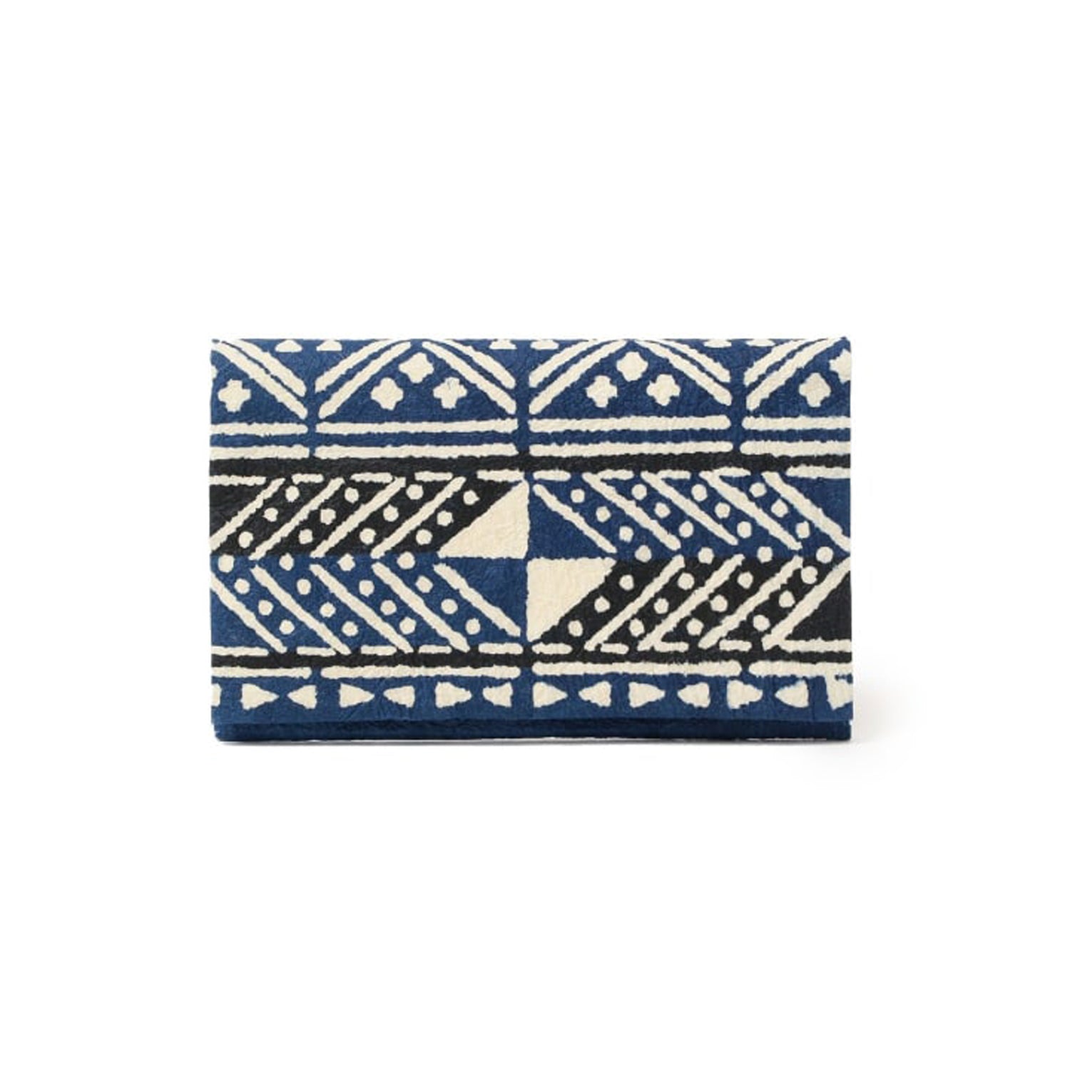 [BEAMS JAPAN] KEIJUSHA CARD CASE _ BLUE GEOMETRY
