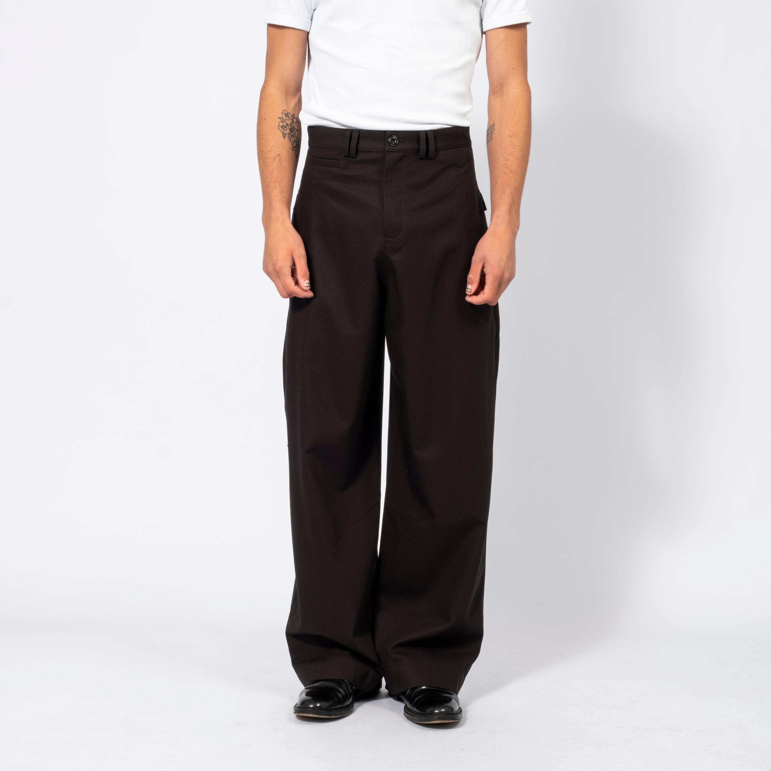 [SAGE NATION] WIDE TAILORED TROUSER _ BLACK