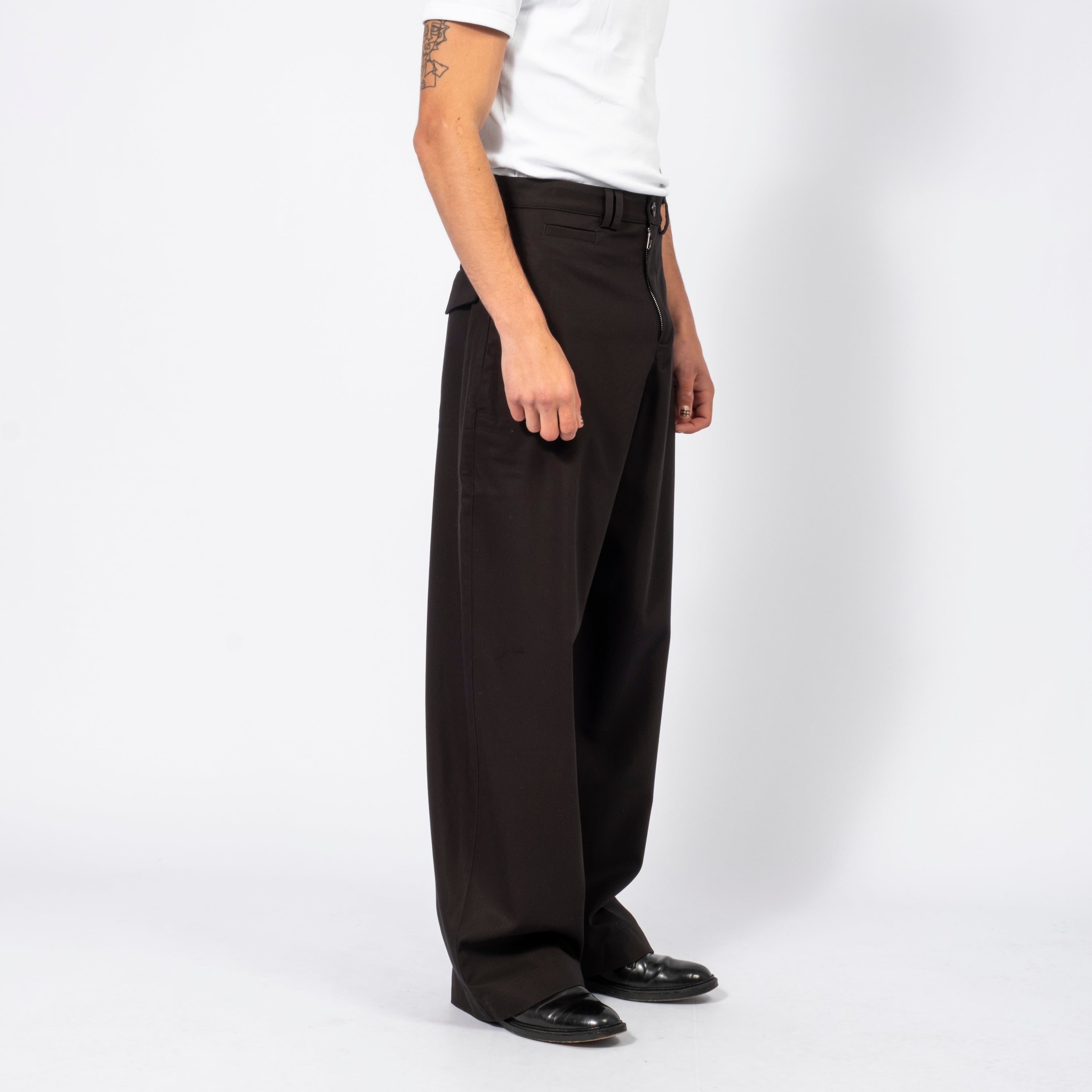 [SAGE NATION] WIDE TAILORED TROUSER _ BLACK