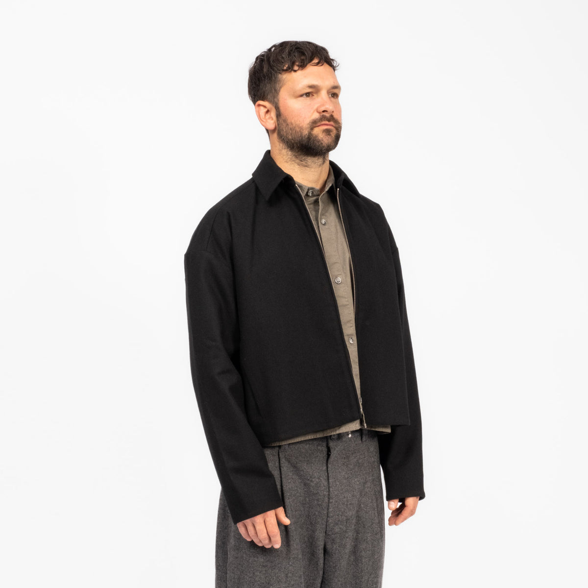 [MERELY MADE] NOMADIC CROPPED JACKET _ INK BLACK