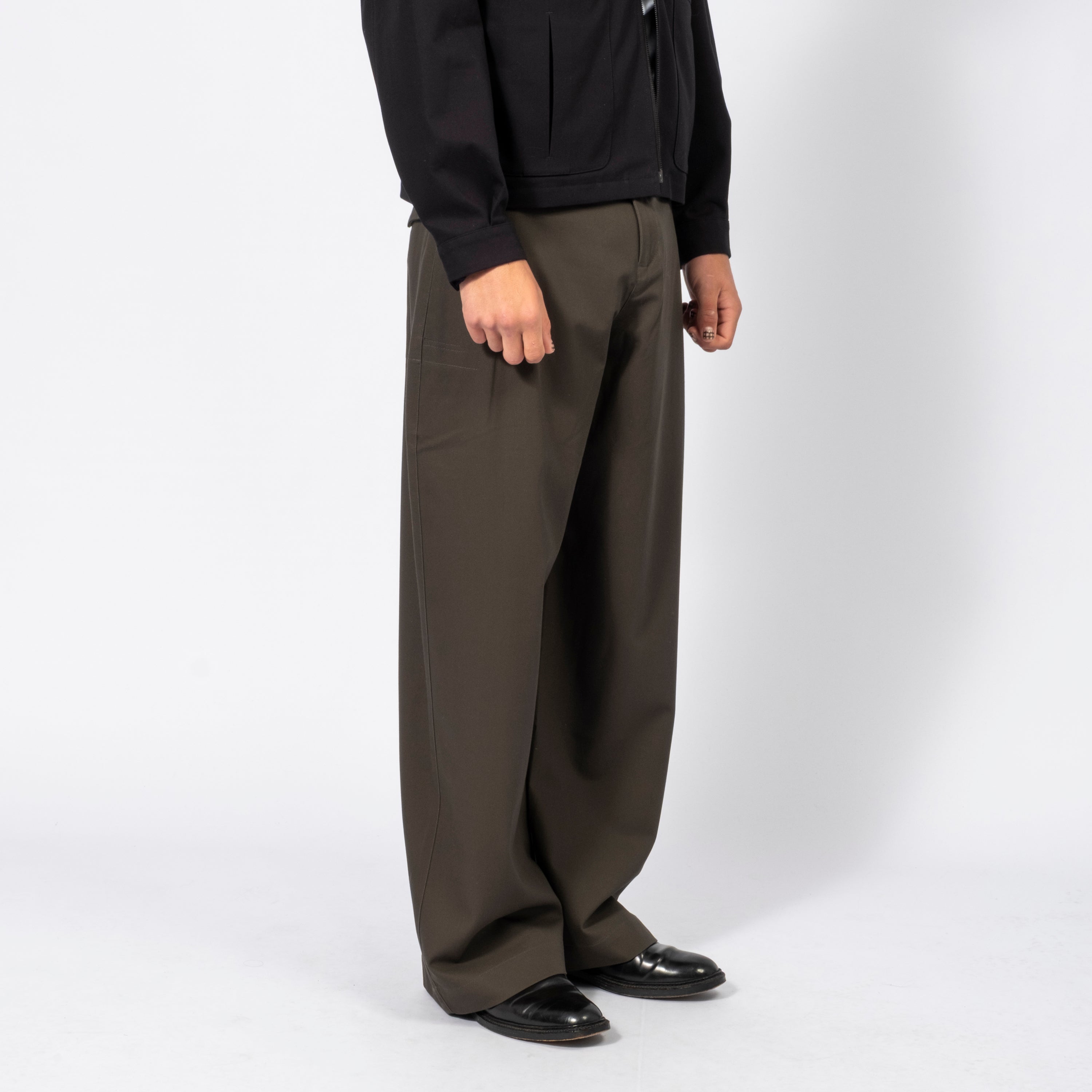 [SAGE NATION] WIDE TAILORED TROUSER _ CHARCOAL